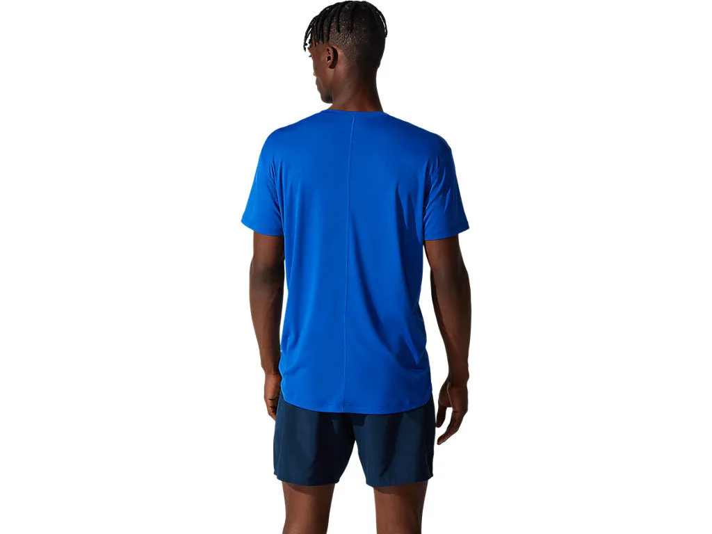 ASICS MEN'S SILVER LOGO BLUE TEE