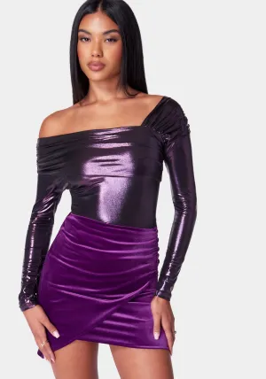 Asymmetric Draped Knit Top
