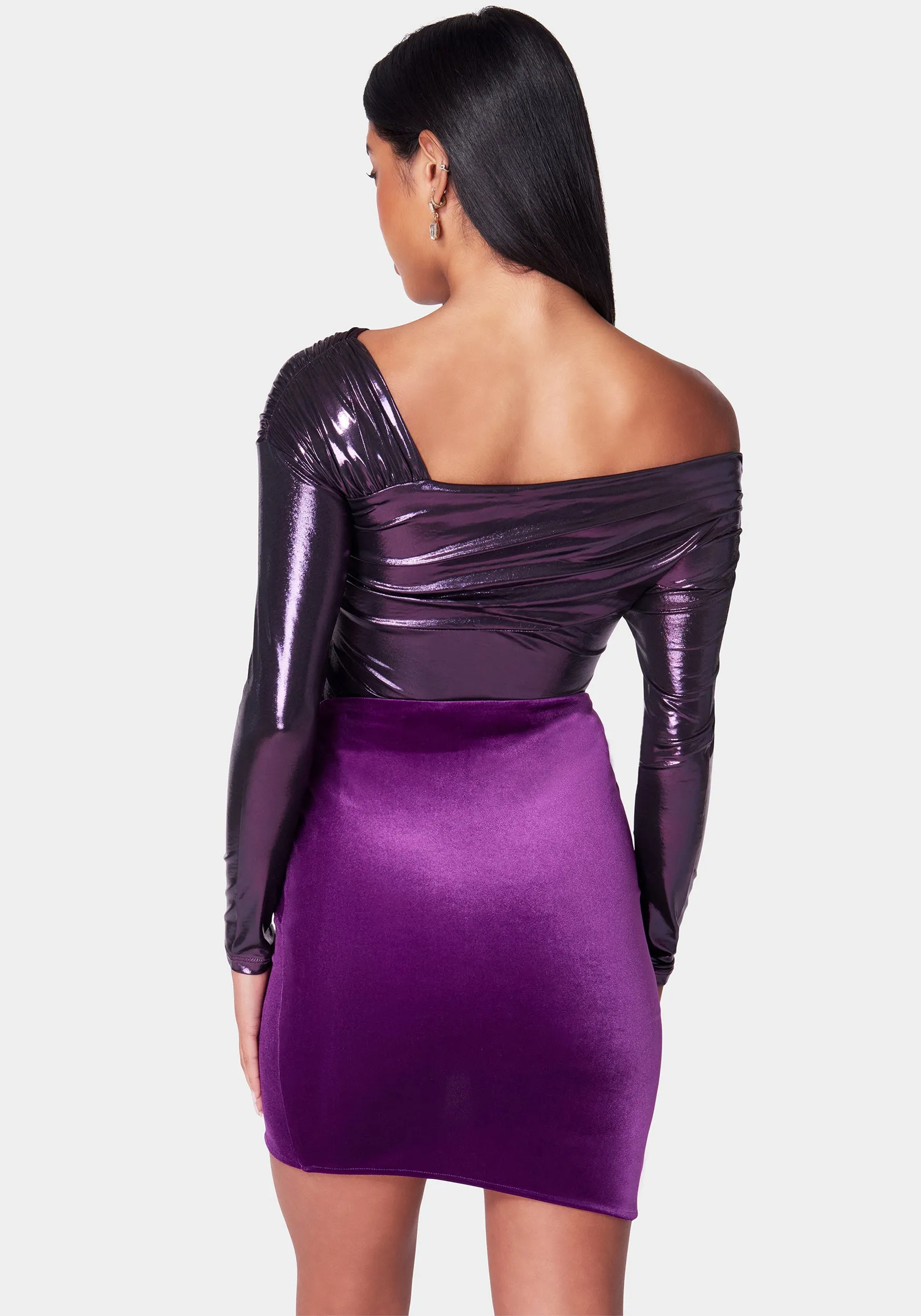 Asymmetric Draped Knit Top