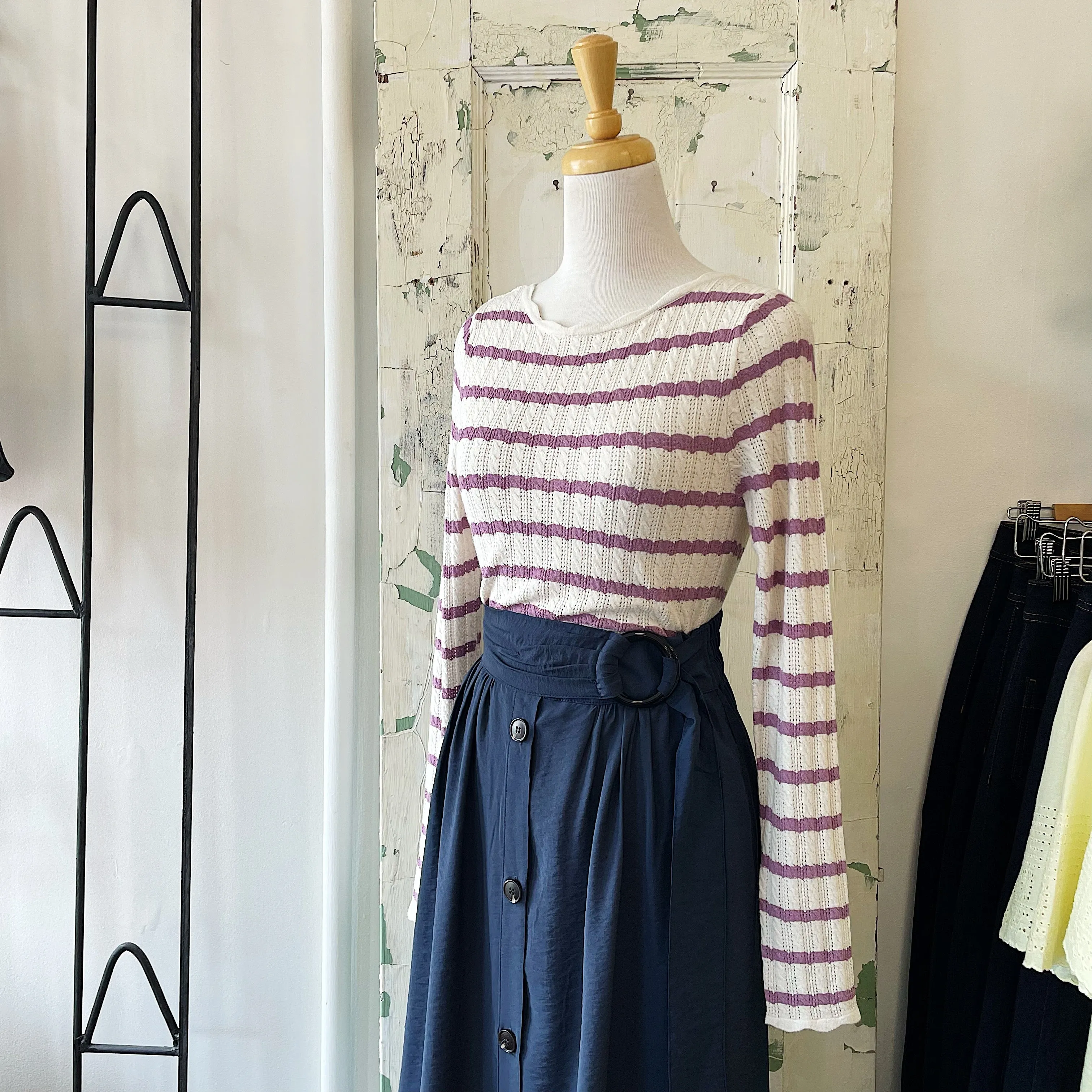 Atelier Reve // Fanto Top Purple Stripe