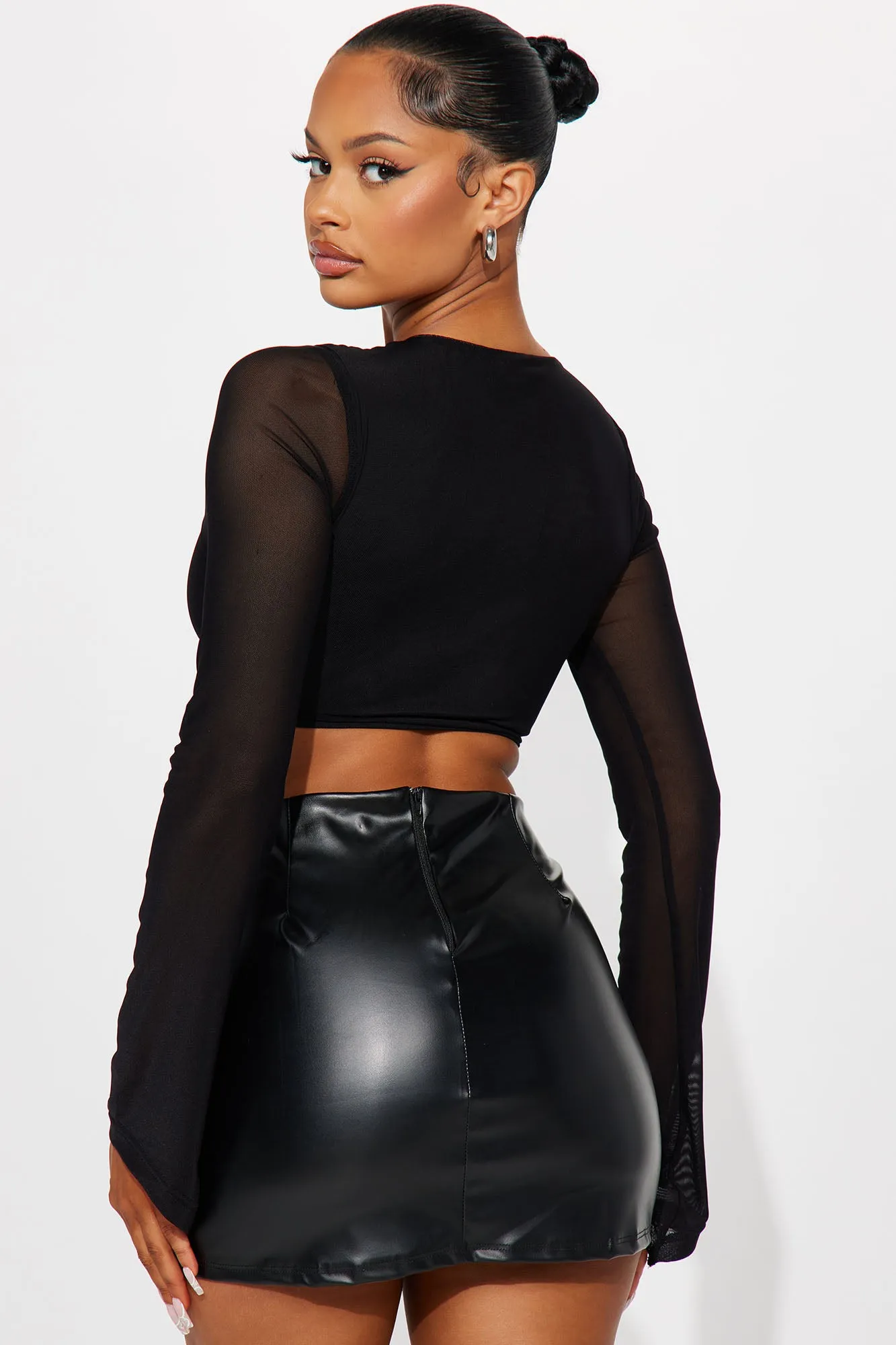 Aviva Lace Up Top - Black