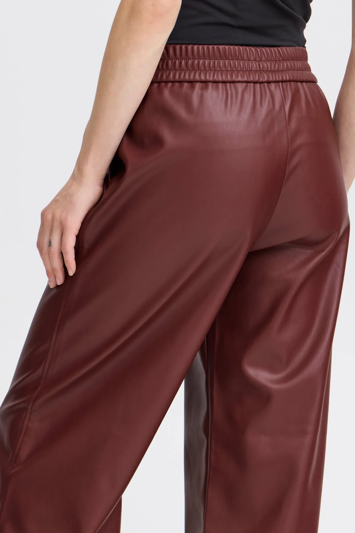 B Young Daja Leather look Jogger Pants