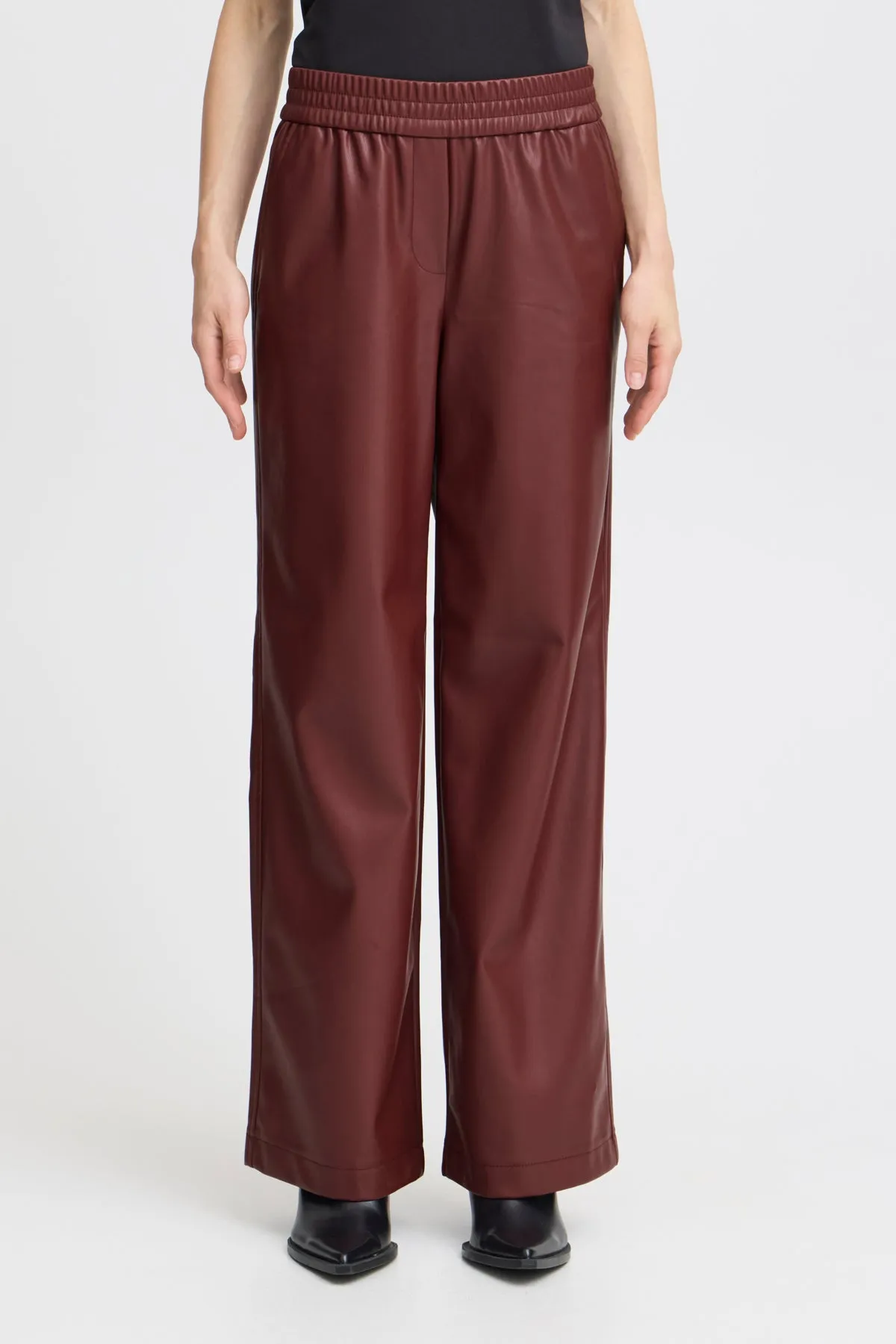 B Young Daja Leather look Jogger Pants