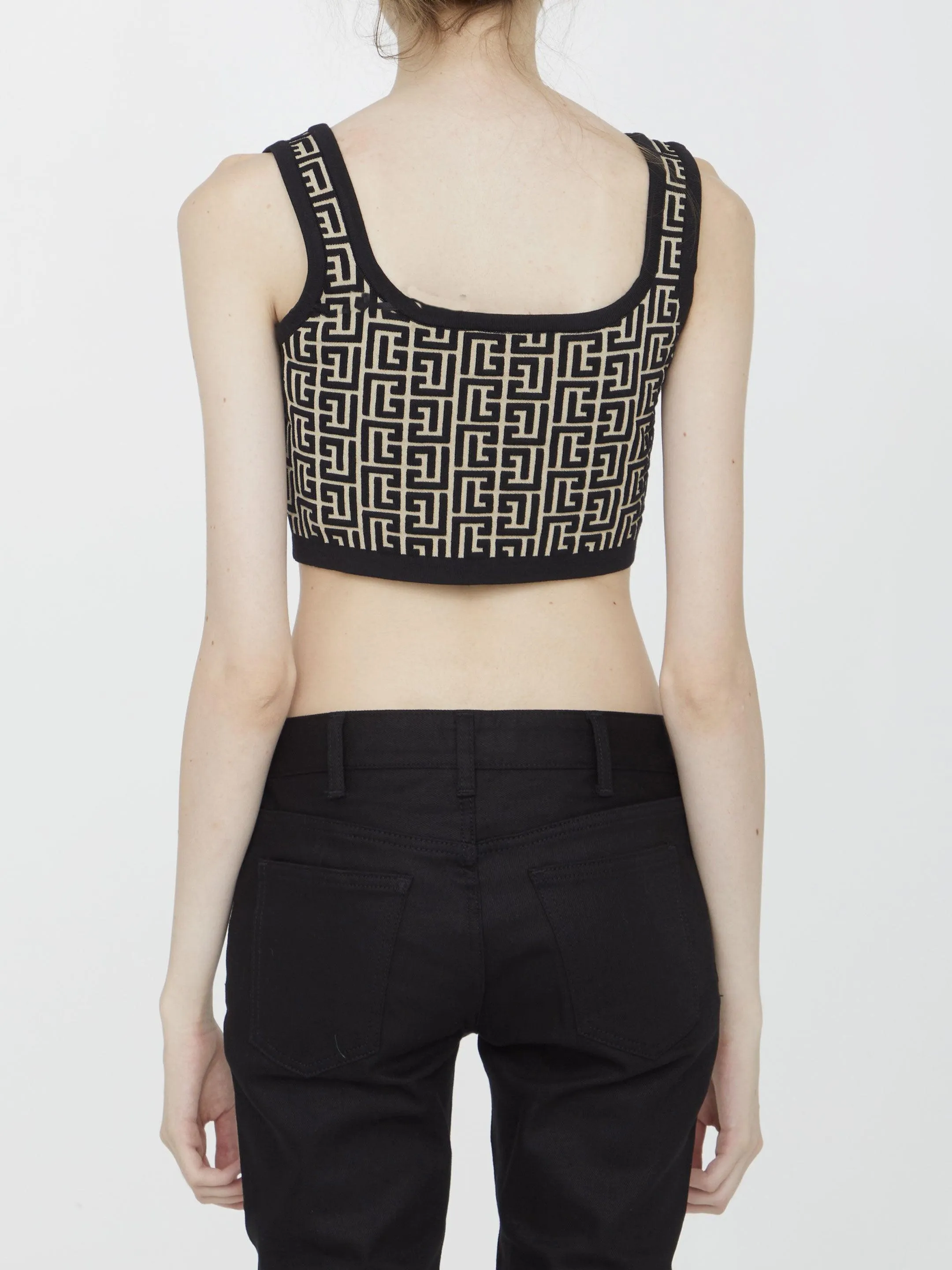 Balmain Monogram Knit Top