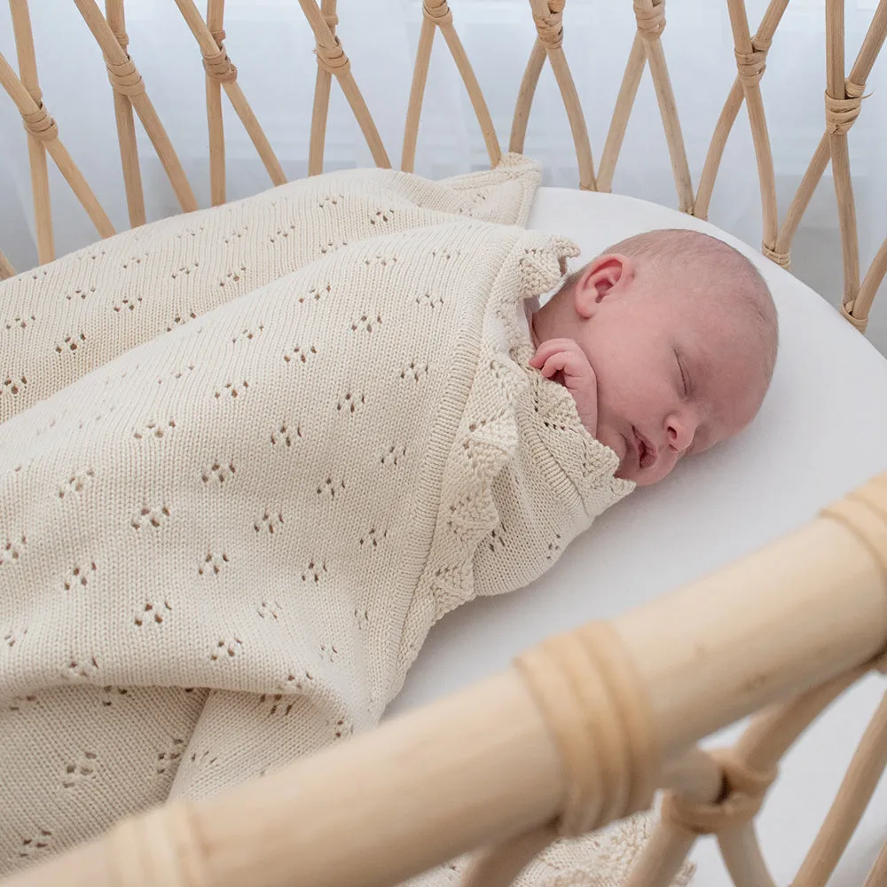 Bamboo Cotton Heirloom Blanket - Sand