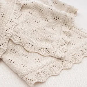 Bamboo Cotton Heirloom Blanket - Sand
