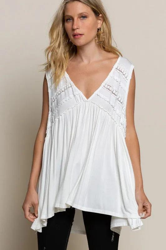 Basic Meets Feminine Knit Tank Top