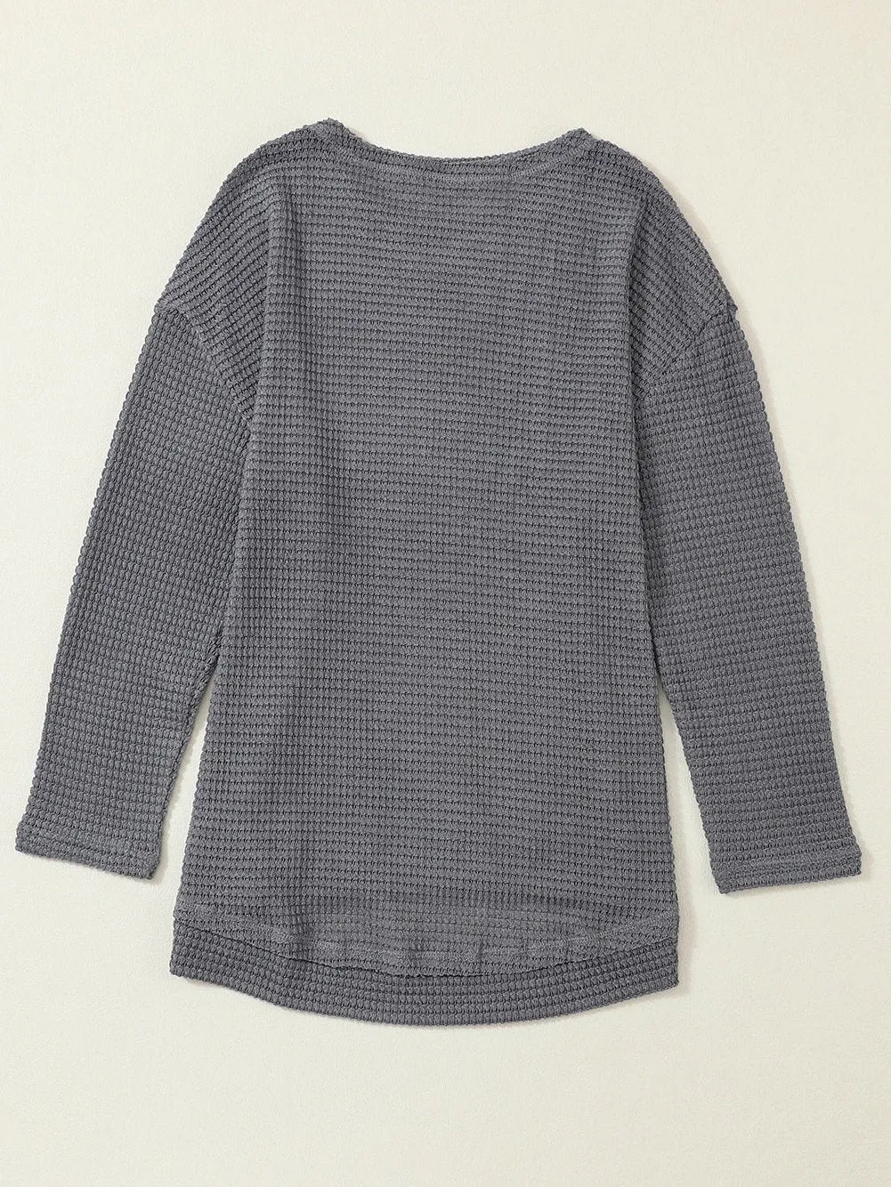 Basic Waffle Knit Top