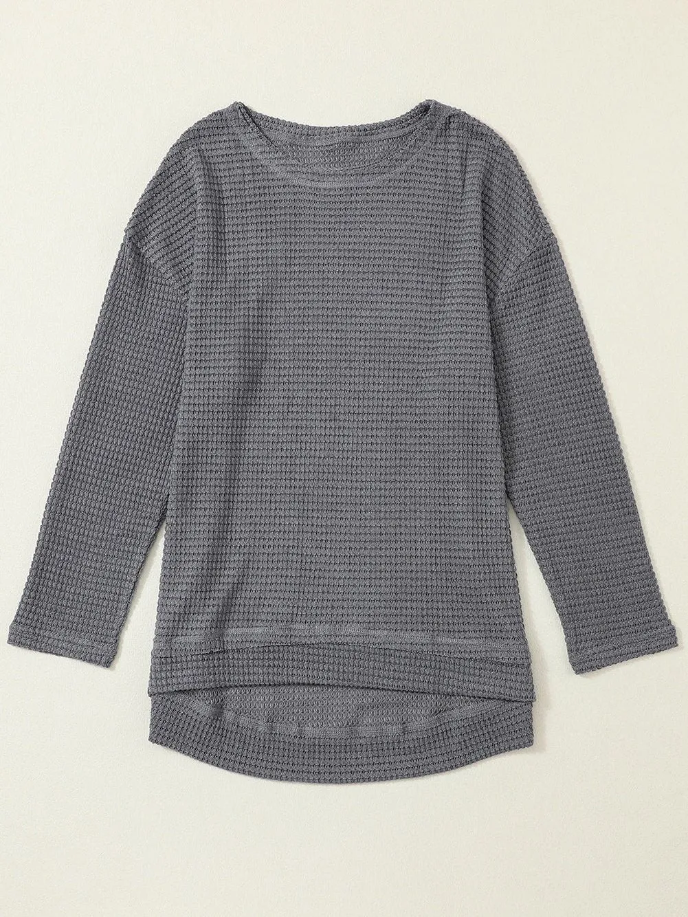 Basic Waffle Knit Top