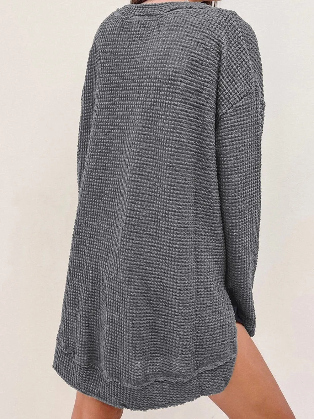 Basic Waffle Knit Top
