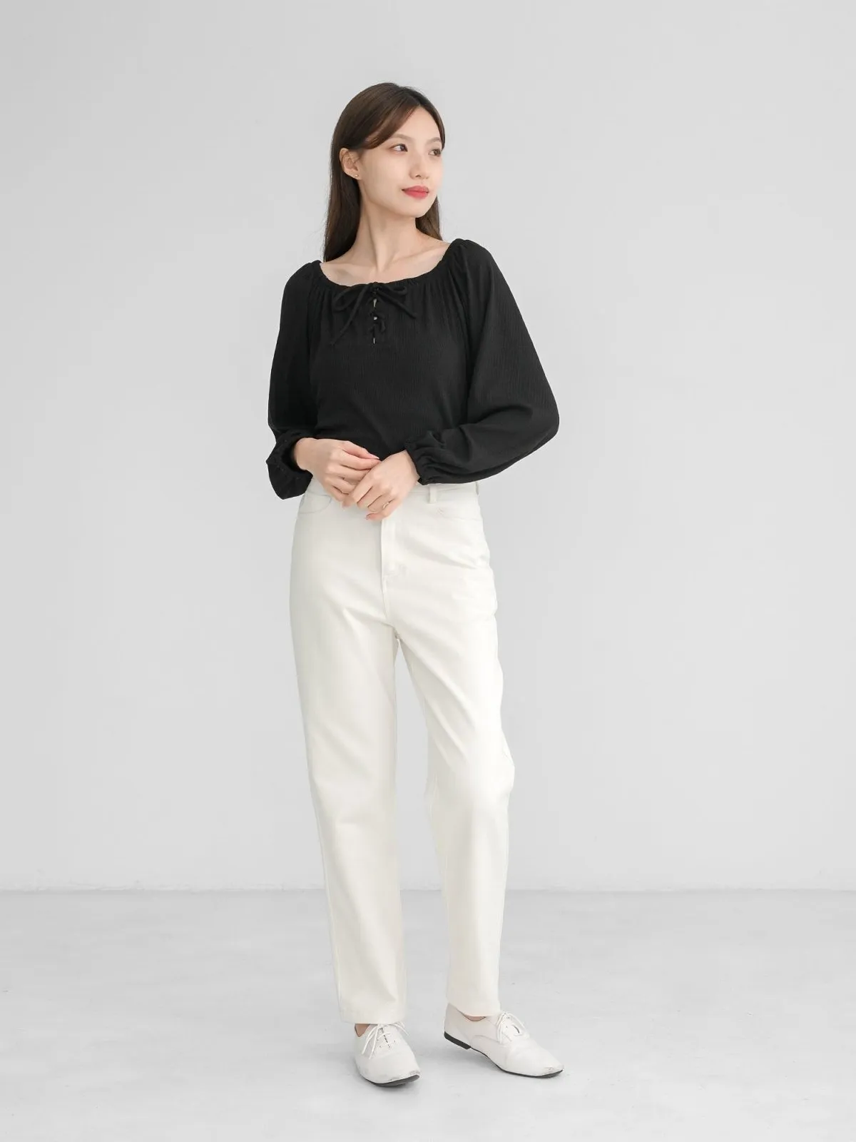 Batwing Lace Up Top*