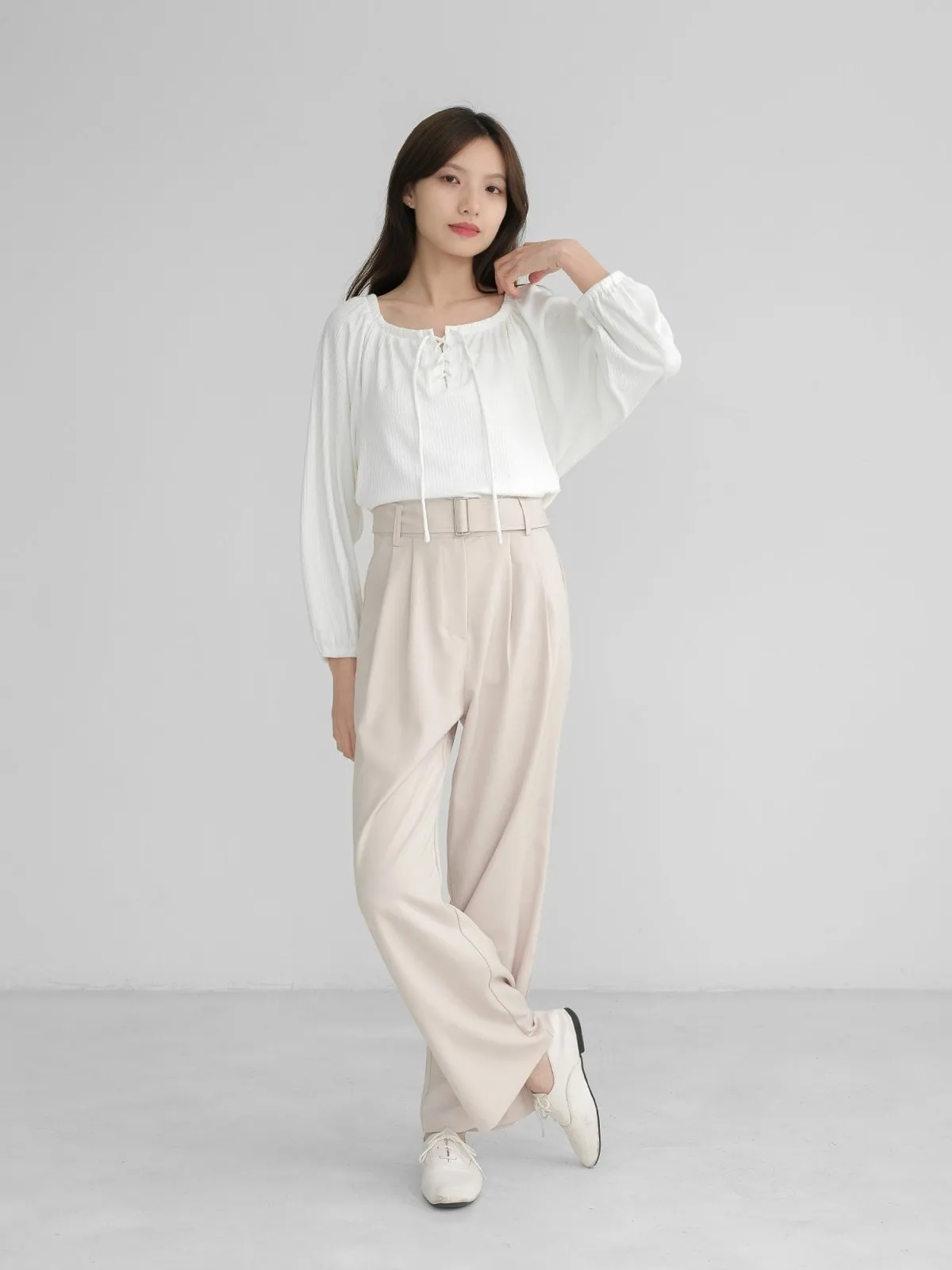 Batwing Lace Up Top*