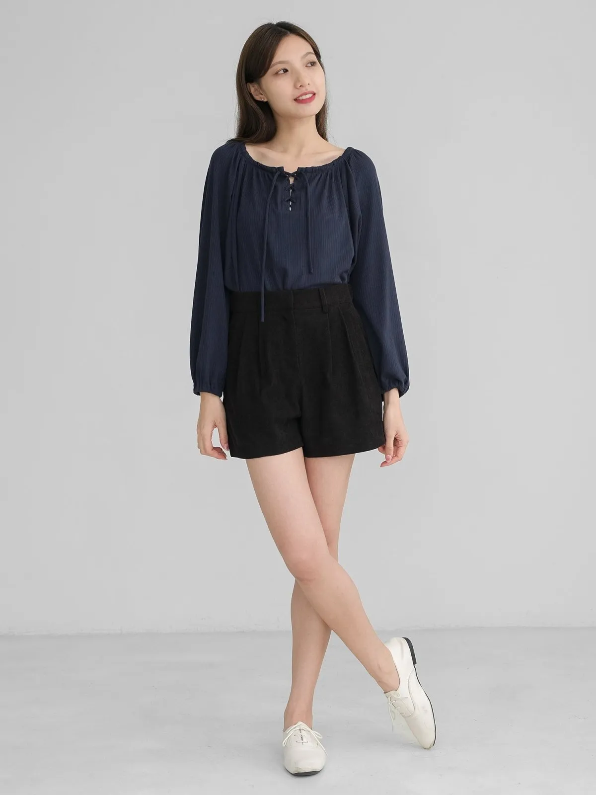 Batwing Lace Up Top*