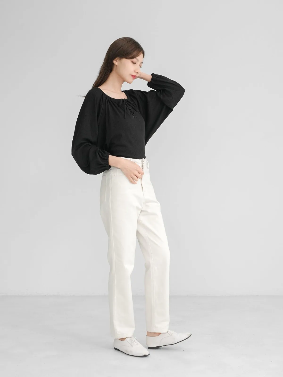 Batwing Lace Up Top*