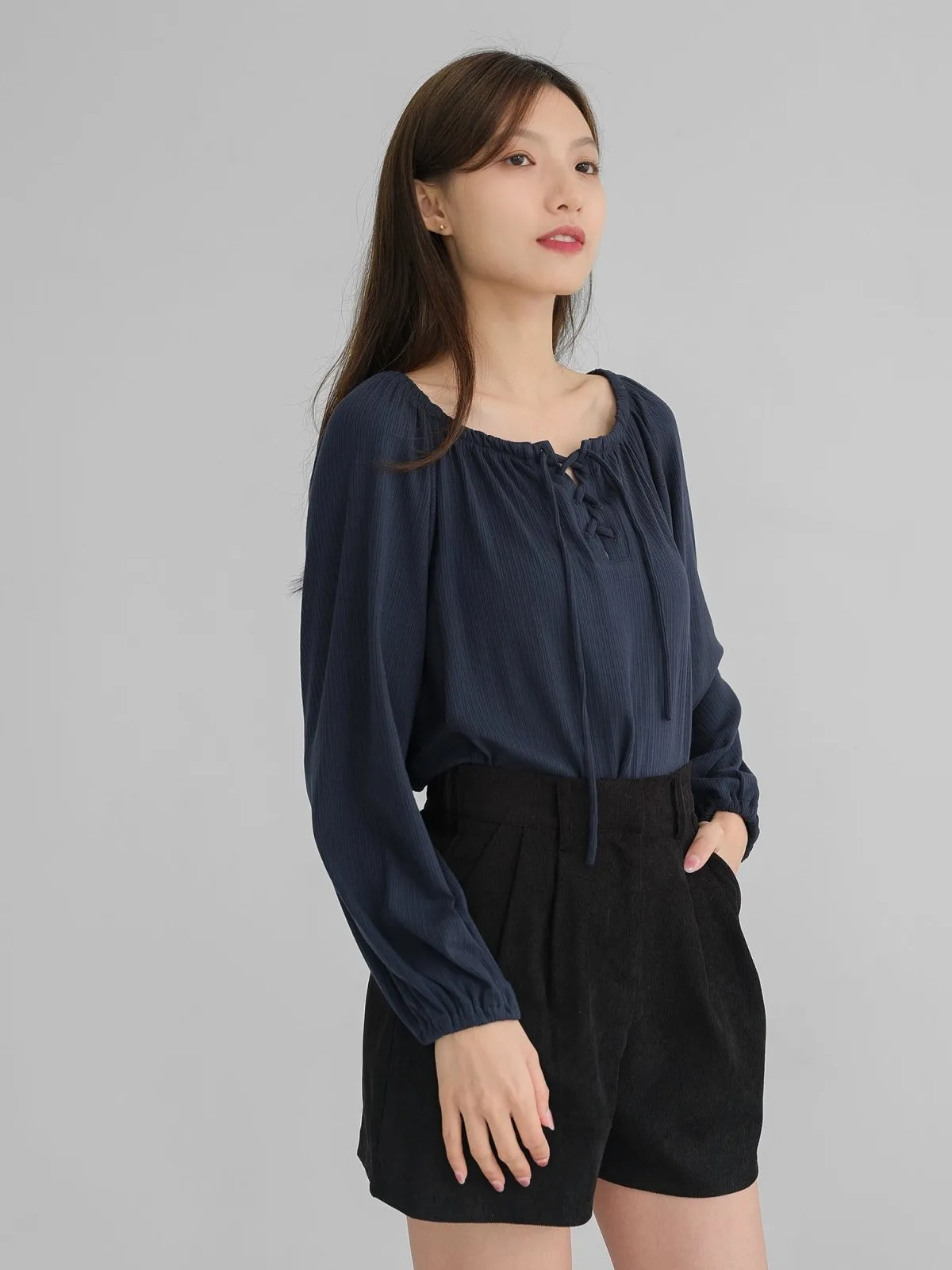 Batwing Lace Up Top*