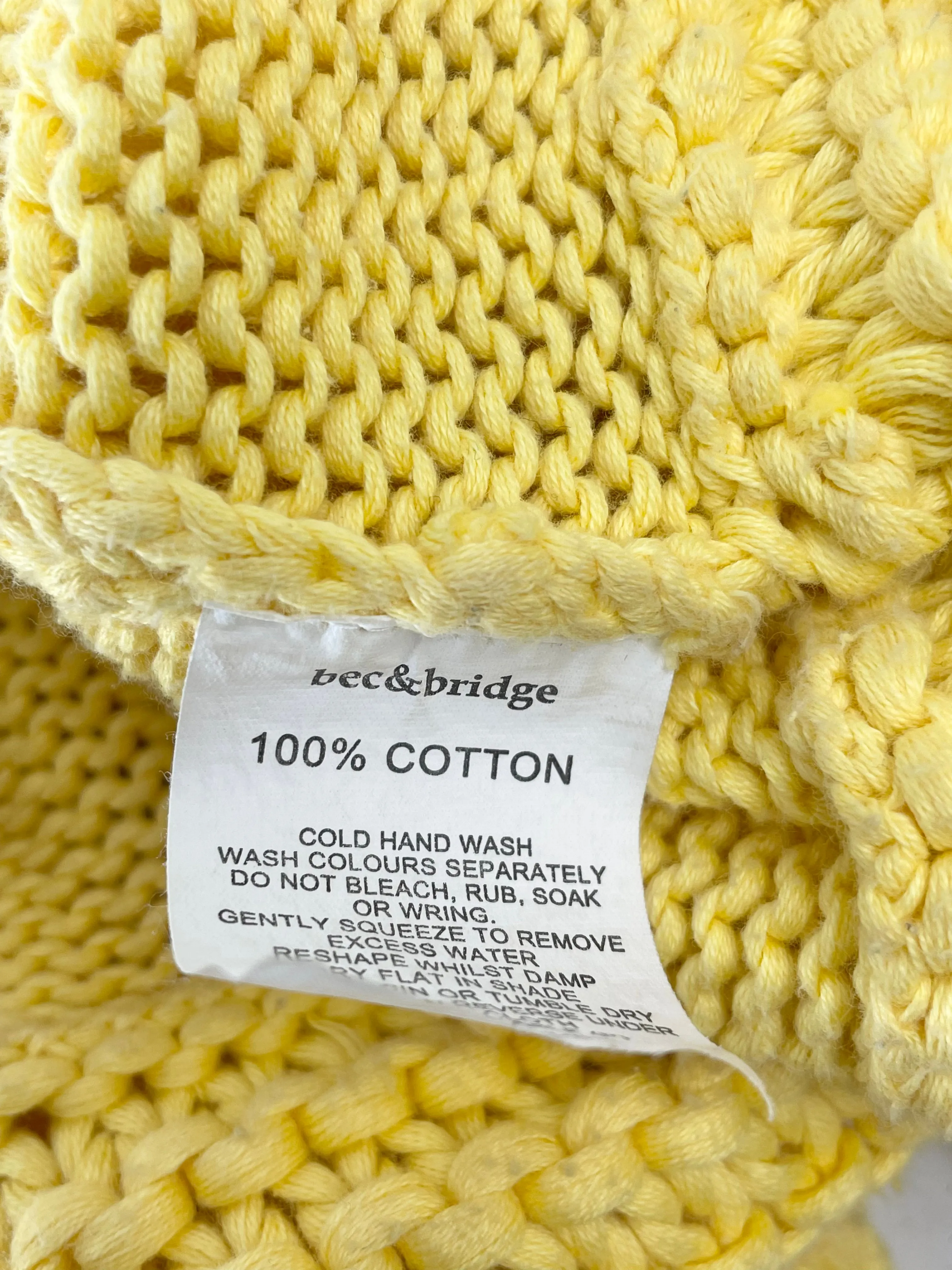 Bec   Bridge Canary Yellow Knit Peplum Top - AU8