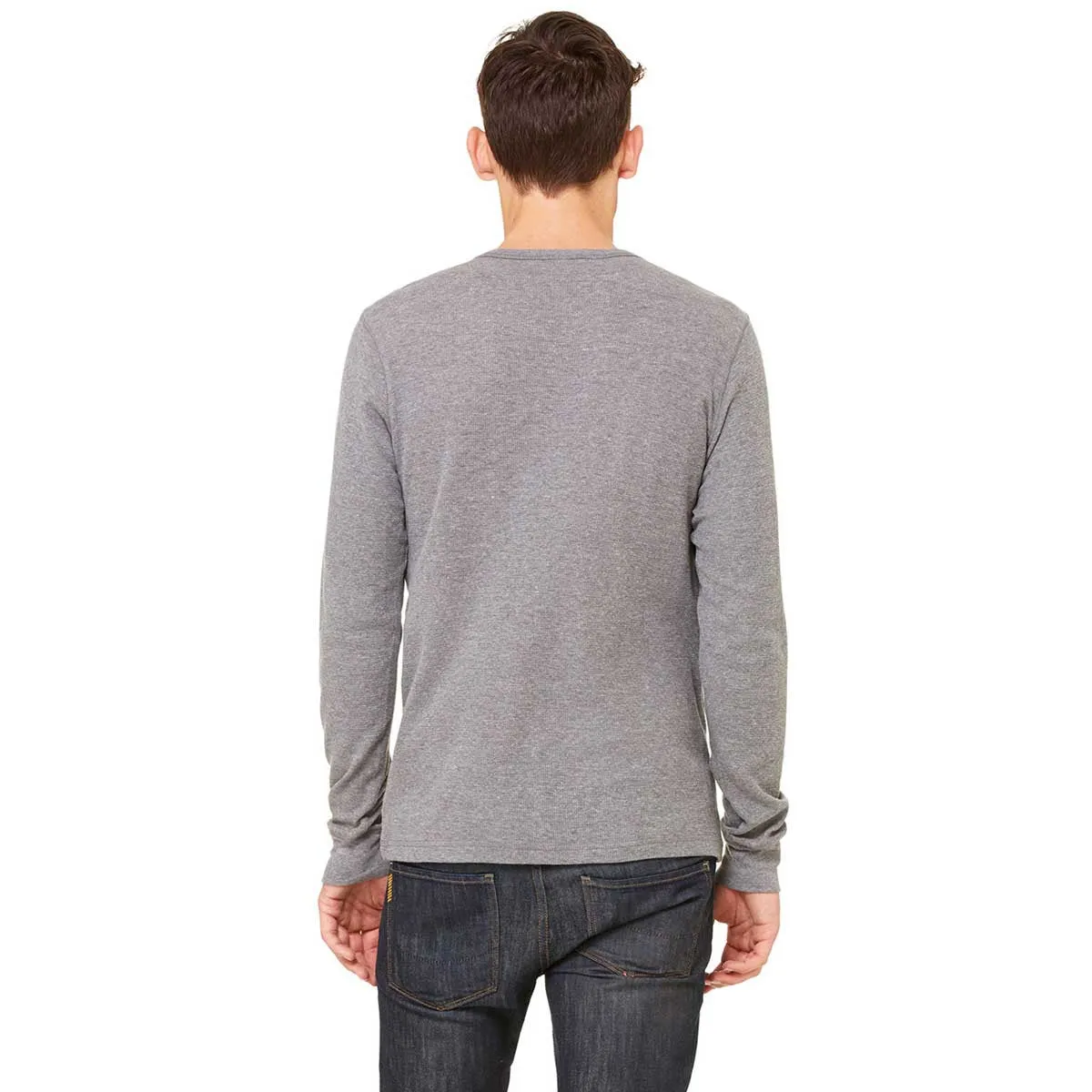 Bella   Canvas Men's Deep Heather/Deep Heather Thermal Long-Sleeve T-Shirt