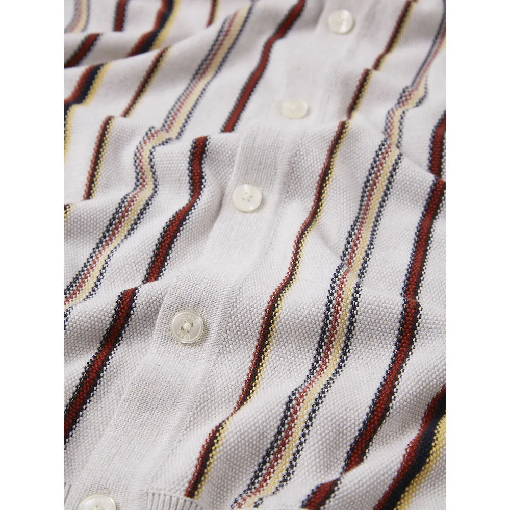 Ben Sherman - Stripe Button Through Polo - Ivory