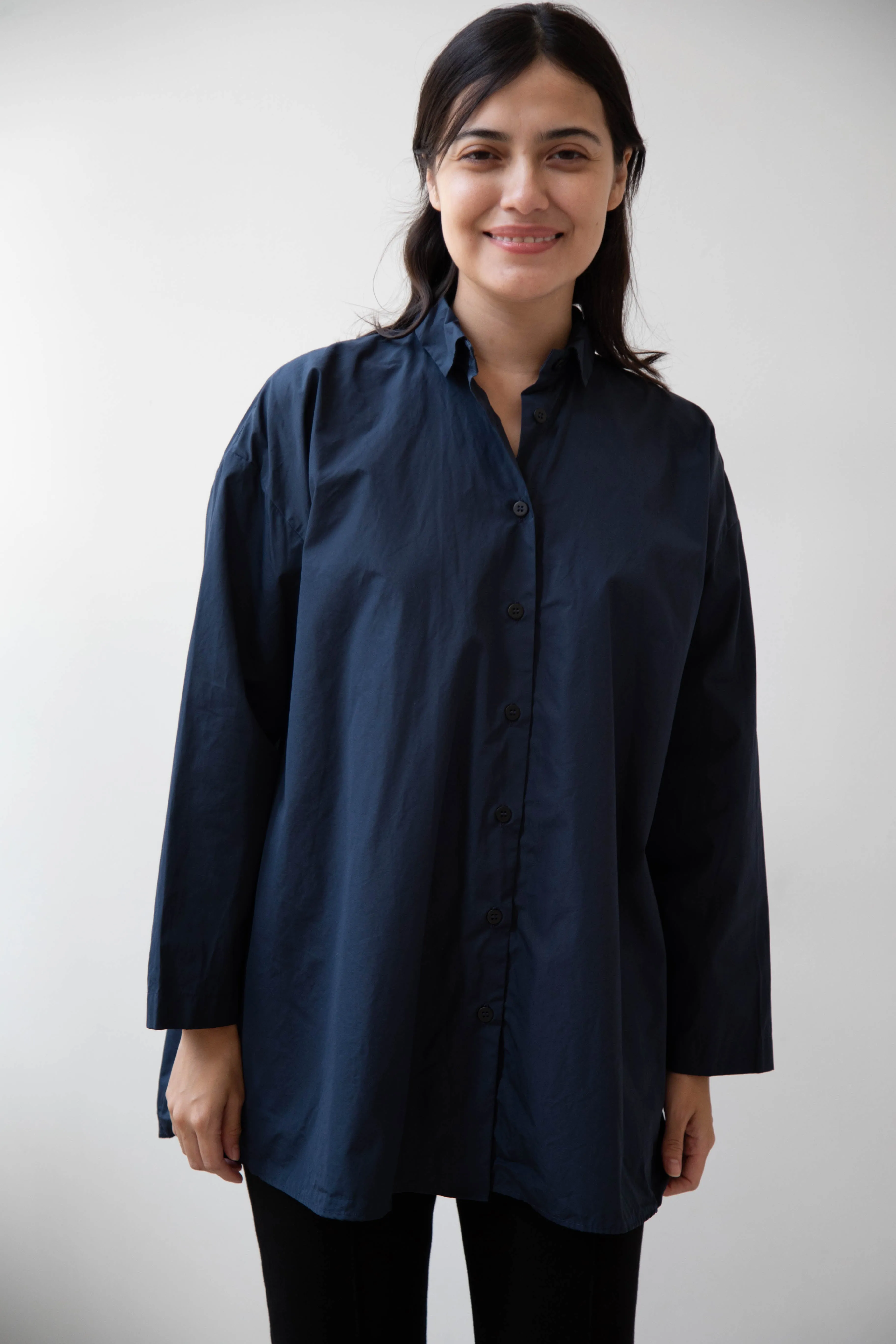 Bergfabel | Long Overshirt in Blue