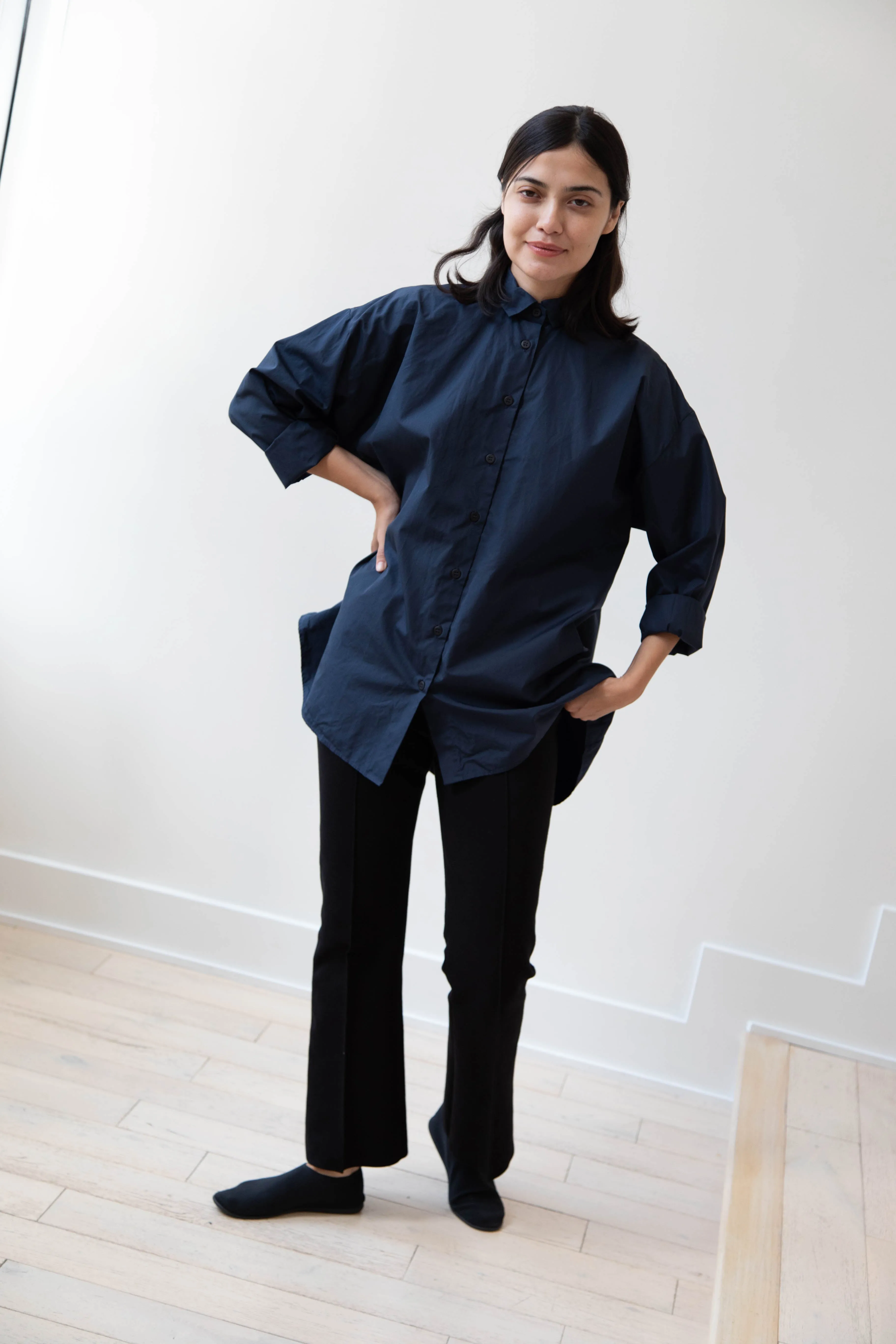Bergfabel | Long Overshirt in Blue
