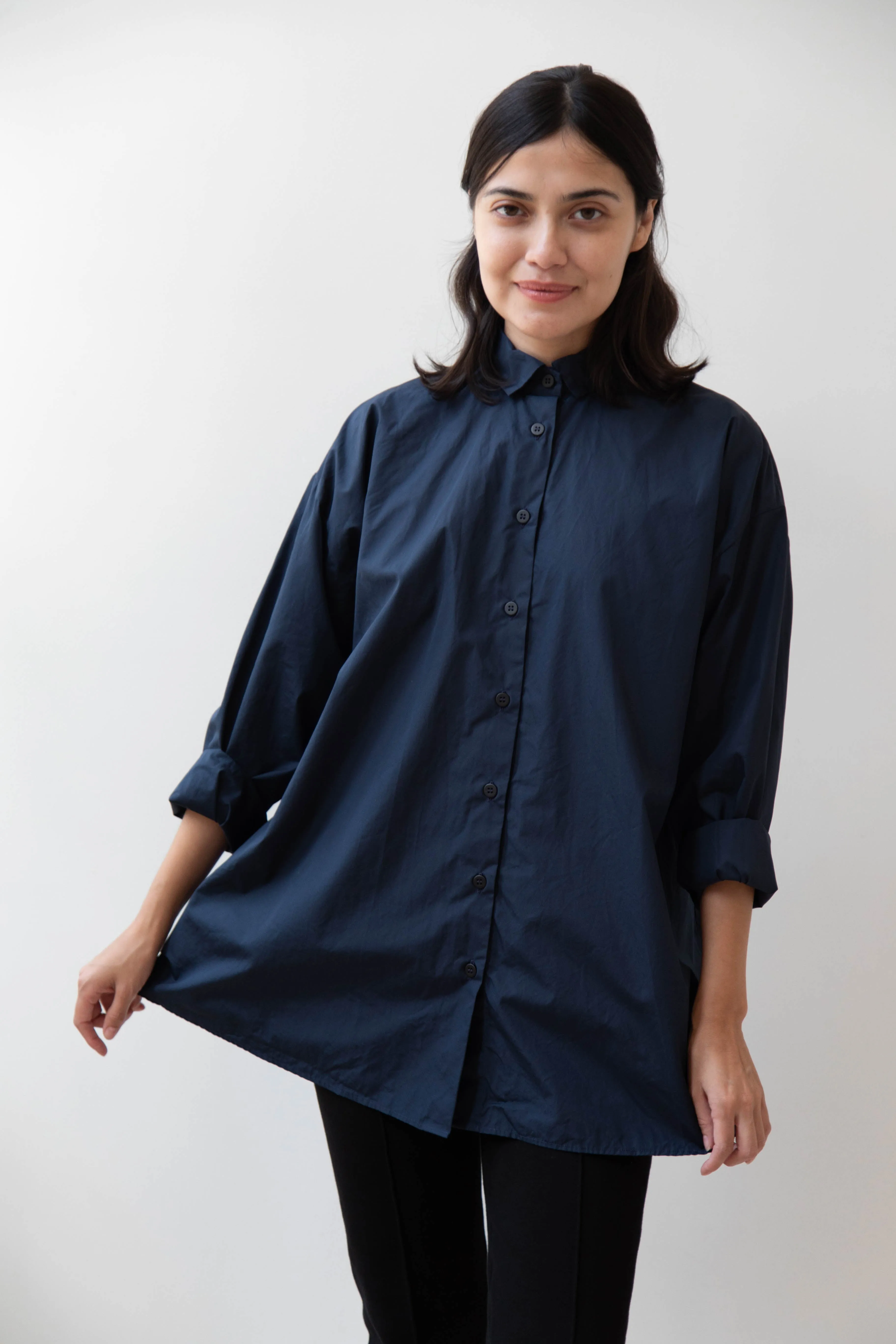 Bergfabel | Long Overshirt in Blue