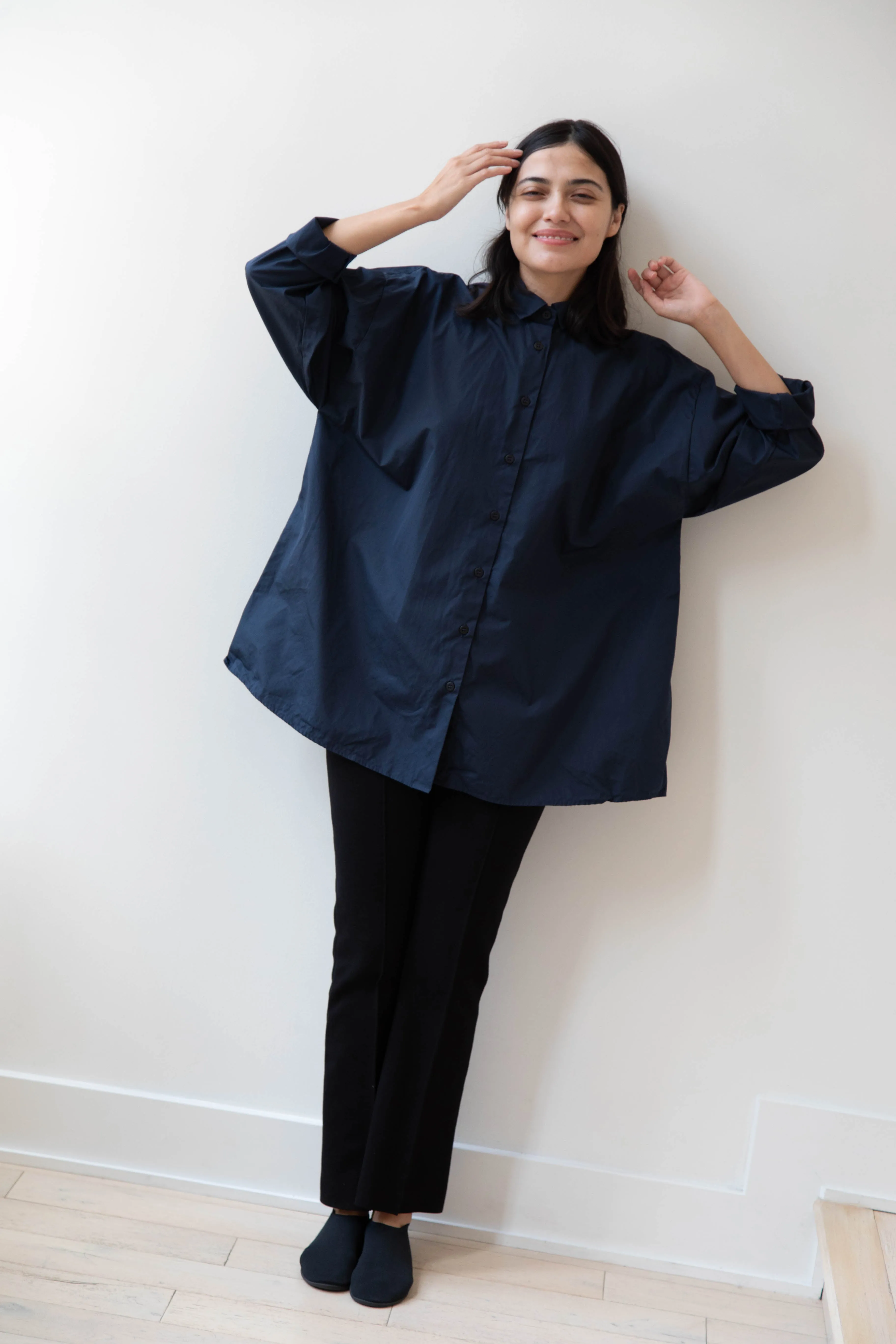 Bergfabel | Long Overshirt in Blue