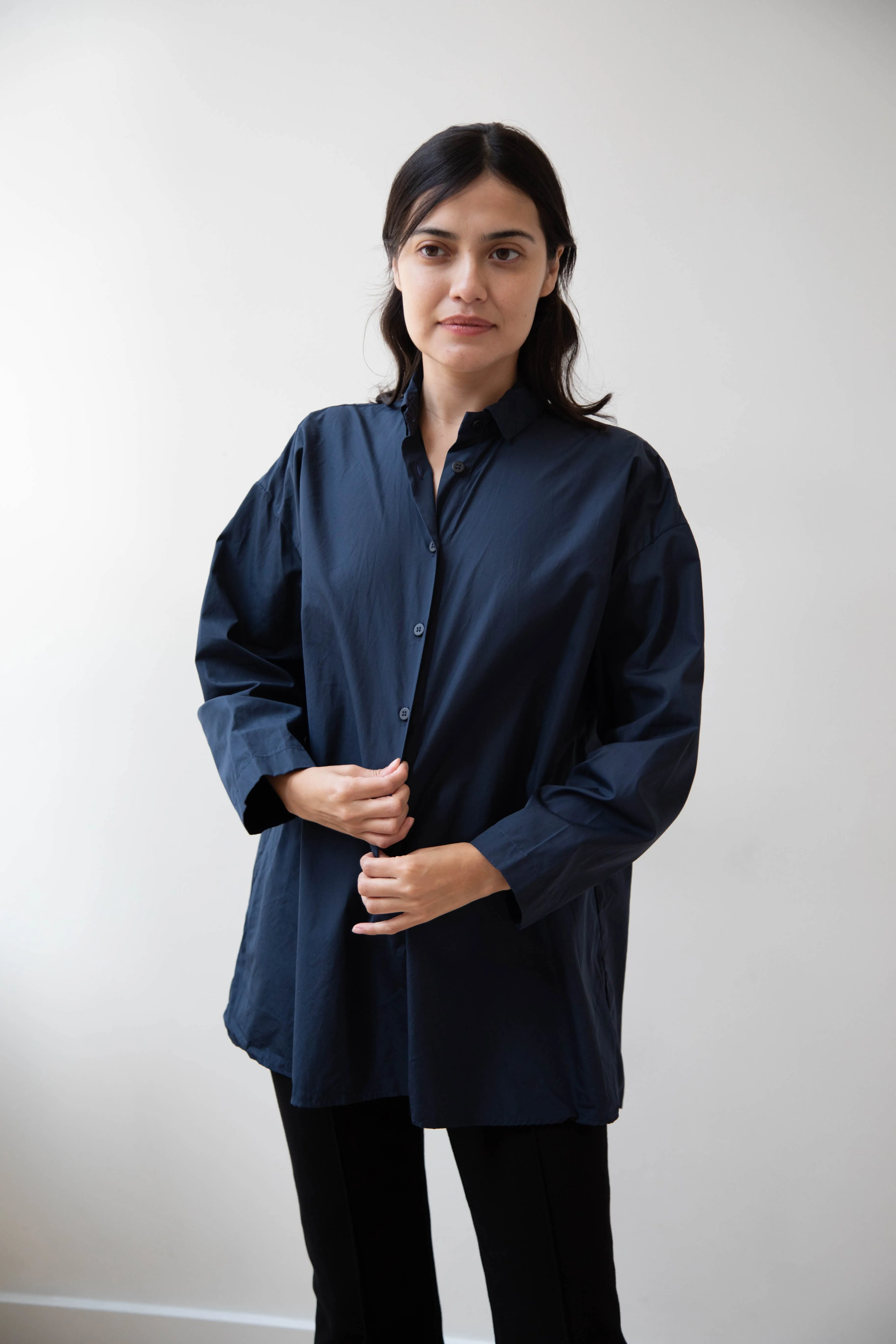 Bergfabel | Long Overshirt in Blue