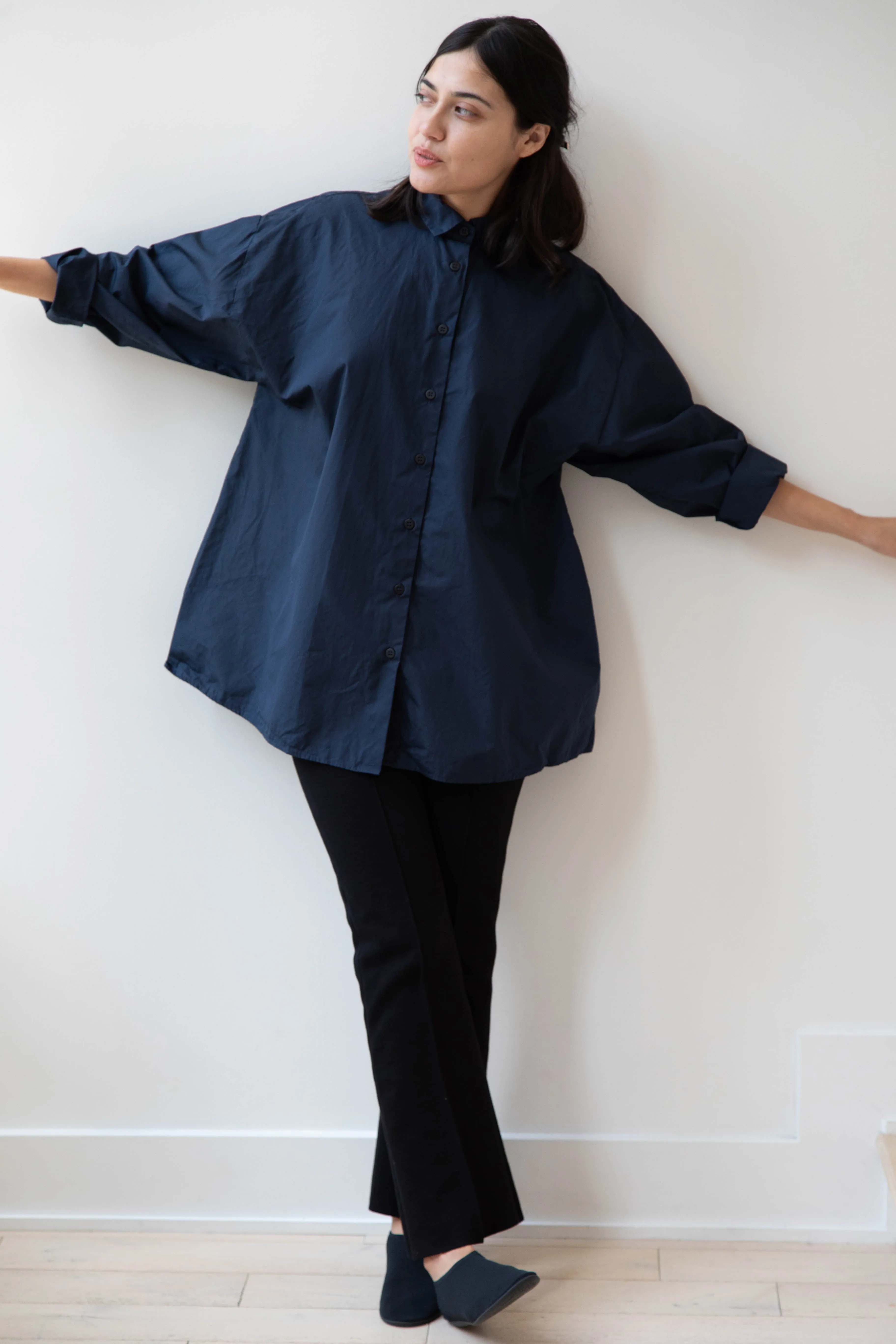 Bergfabel | Long Overshirt in Blue