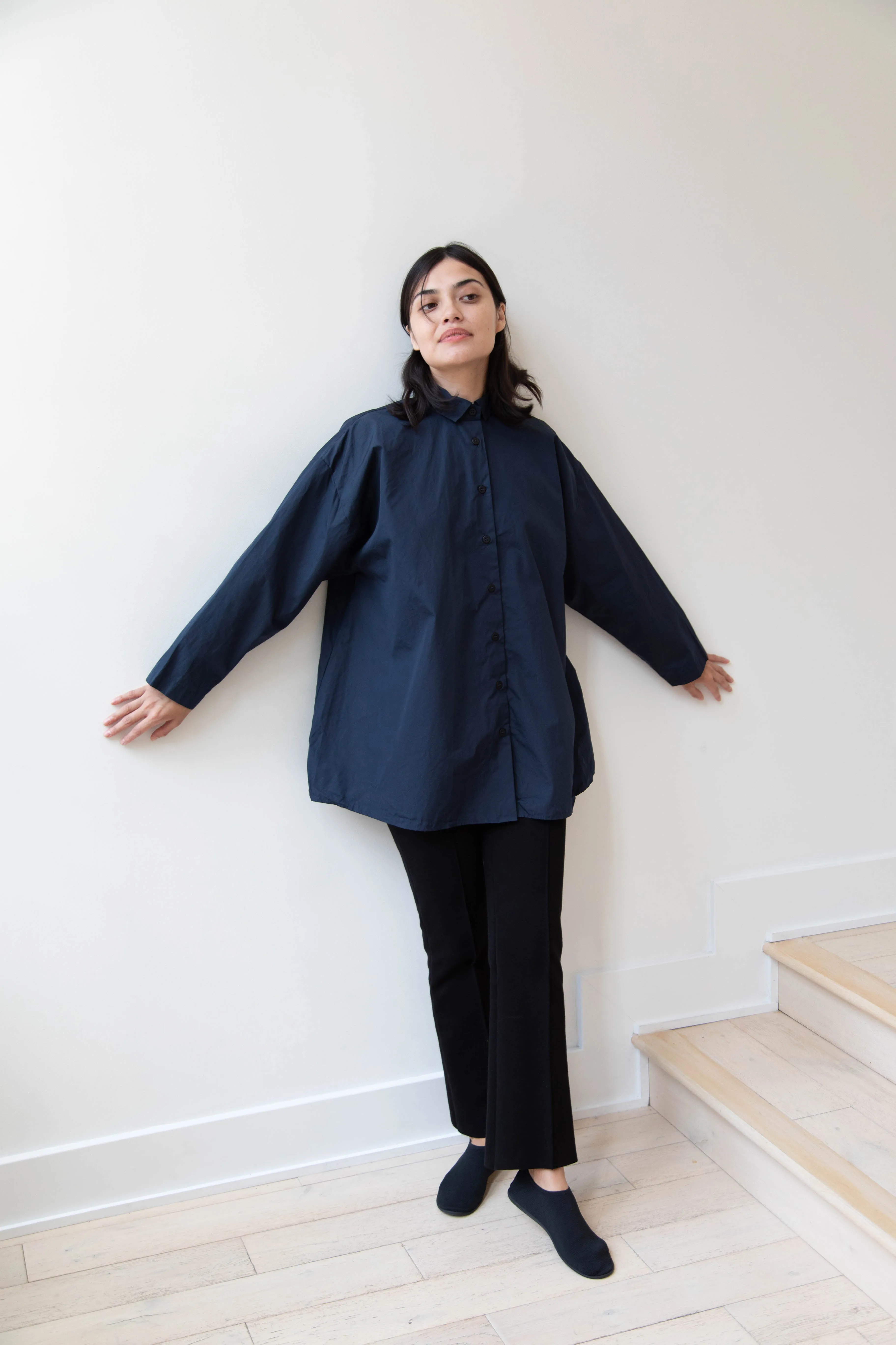 Bergfabel | Long Overshirt in Blue
