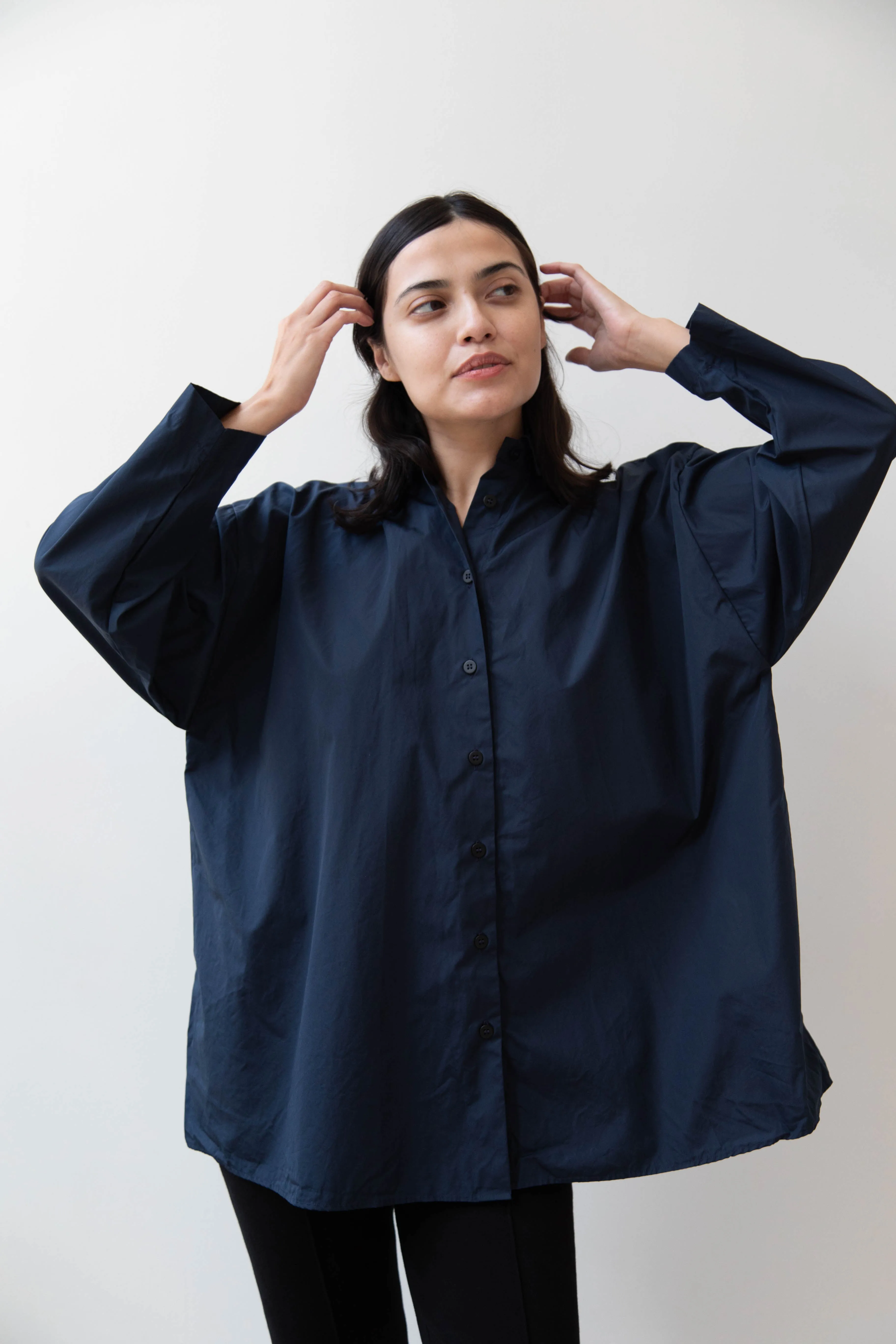 Bergfabel | Long Overshirt in Blue