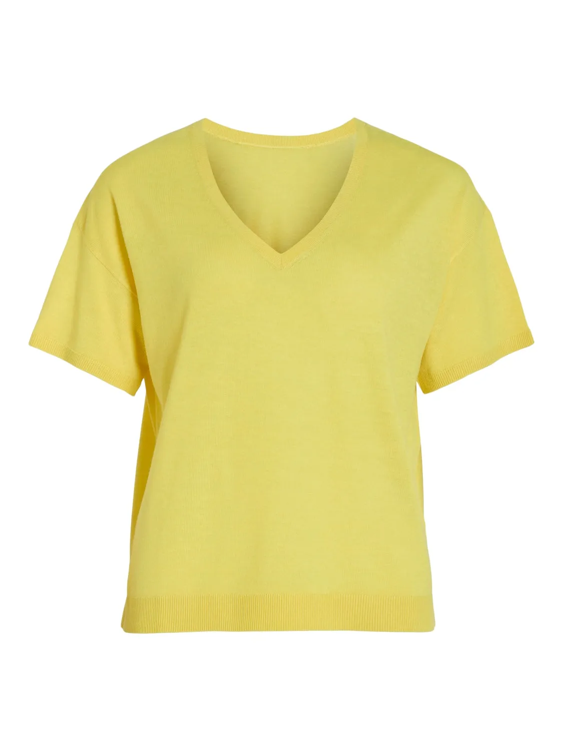 Beryl V-Neck Knit Top (Sheen/Melange)