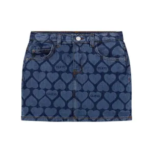 Big Girl Stretch Denim Heart Skirt