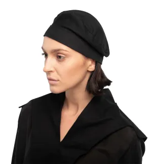 Black beret hat