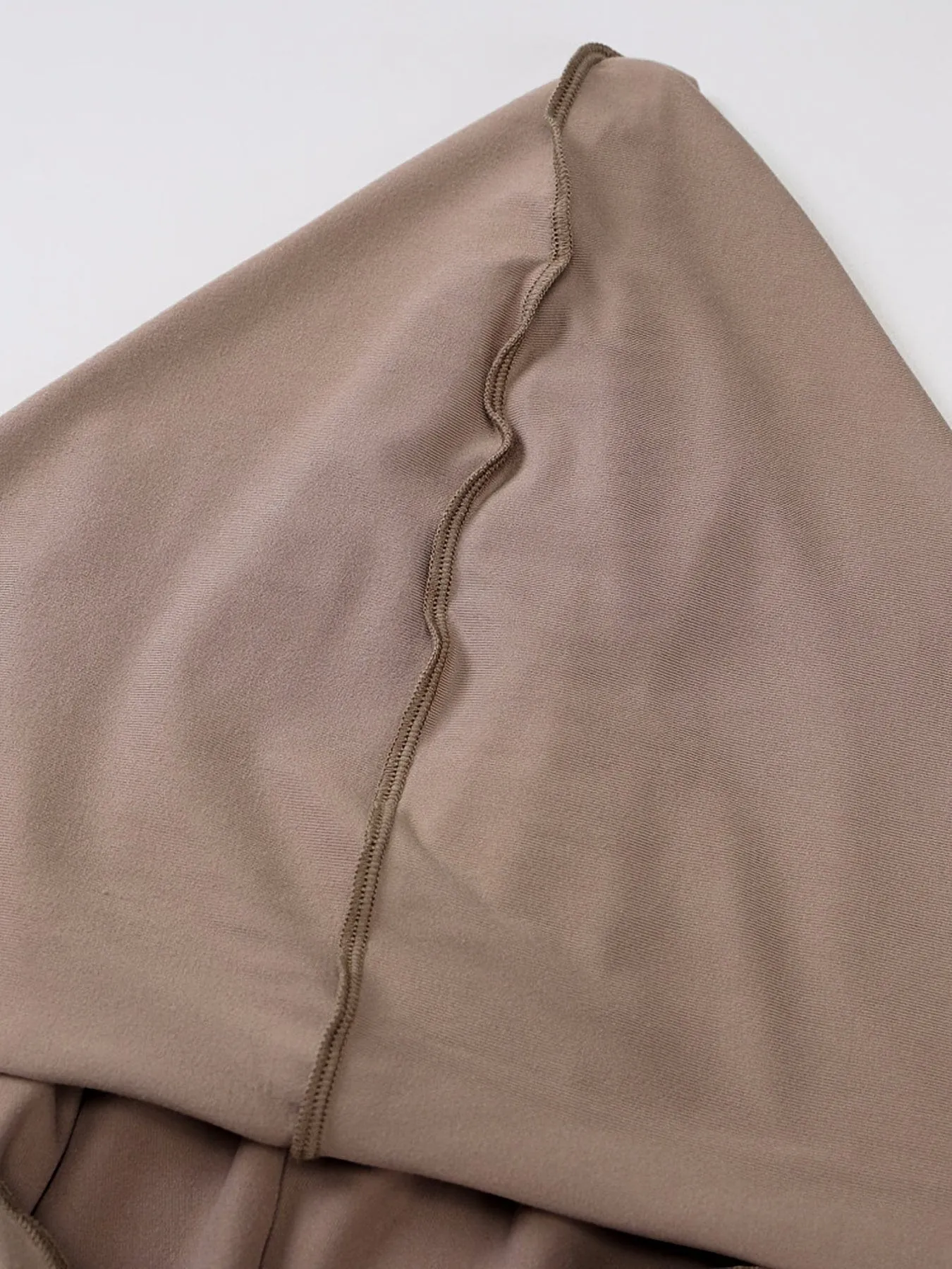 Black Hooded Maxi Dress with Contrast Stitching