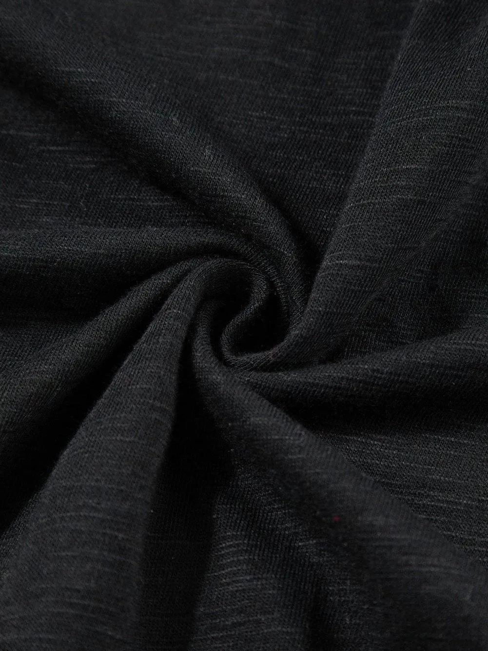 Black Hooded Maxi Dress with Contrast Stitching