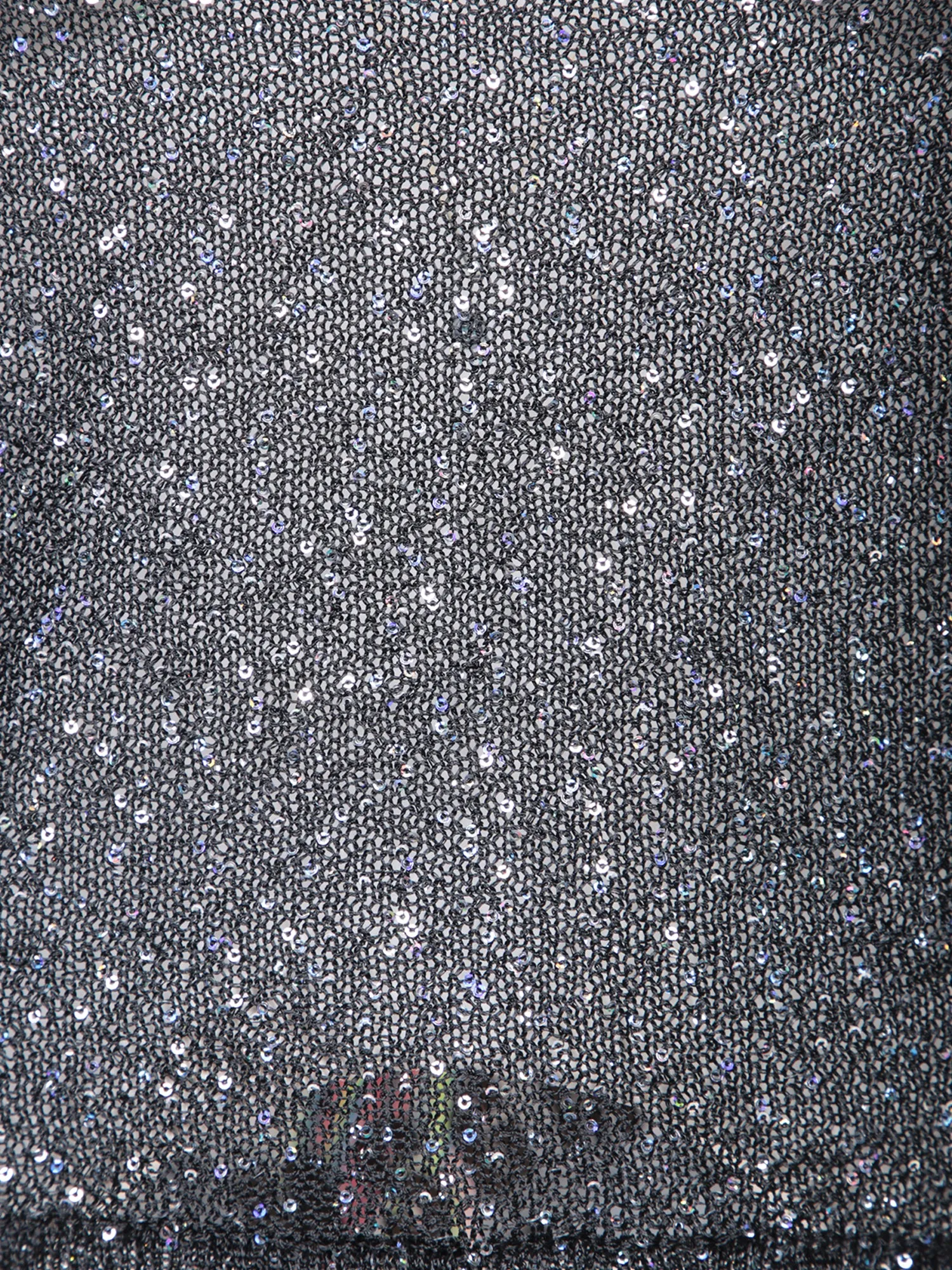 Black Sequined Knit Top