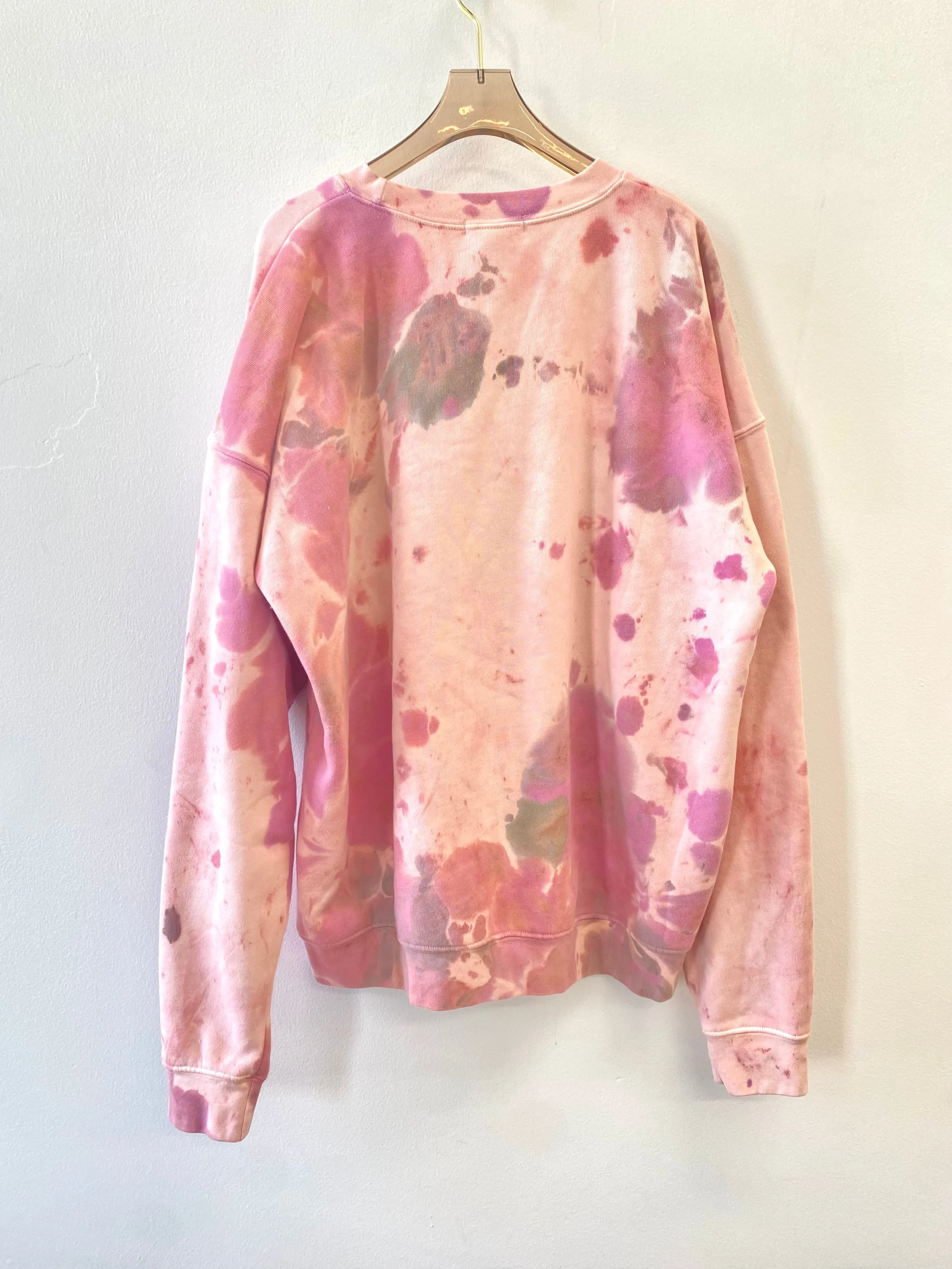 Blush & Pink Marbling Crewneck Sweater