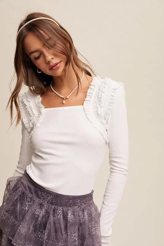 Blythe  Ruffle Accent Top