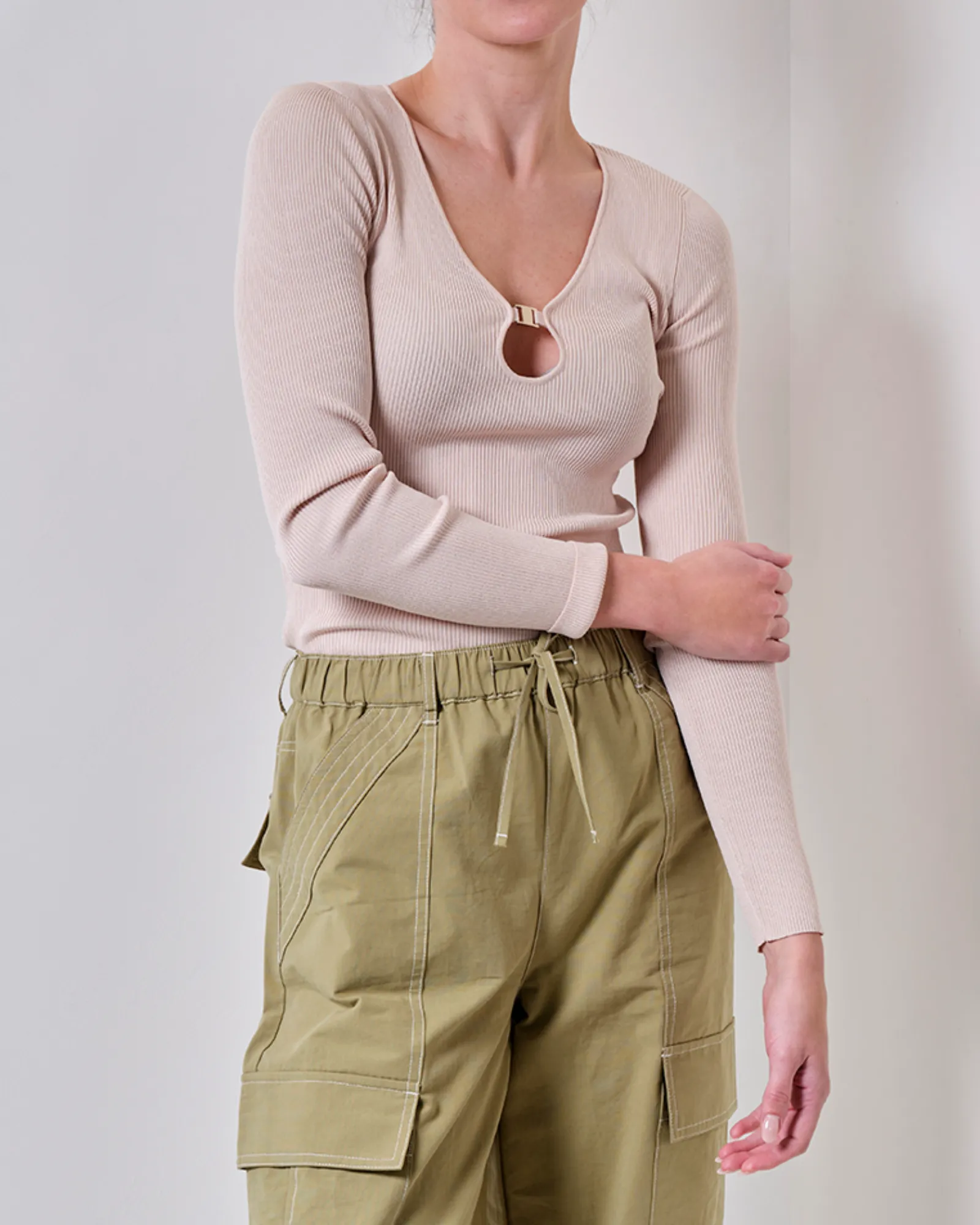 Bordeaux Knit Top - Cream