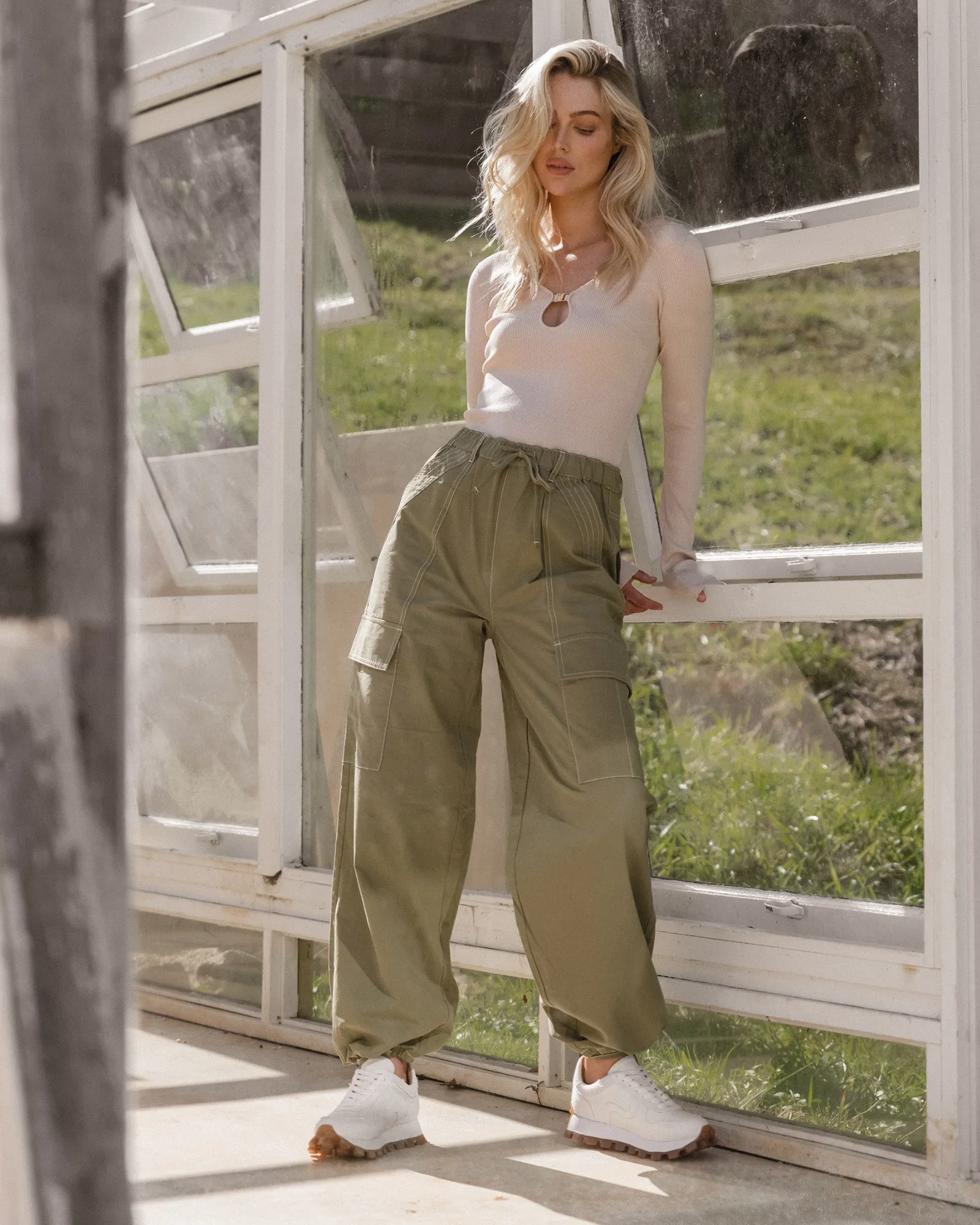 Bordeaux Knit Top - Cream