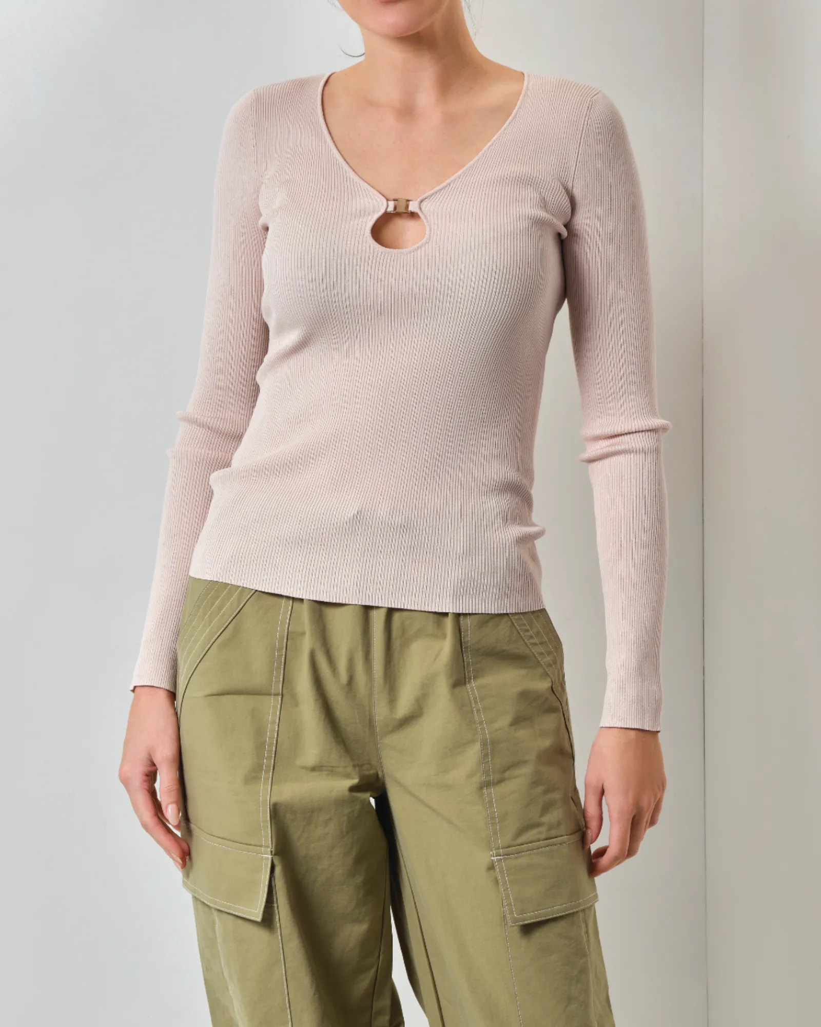 Bordeaux Knit Top - Cream