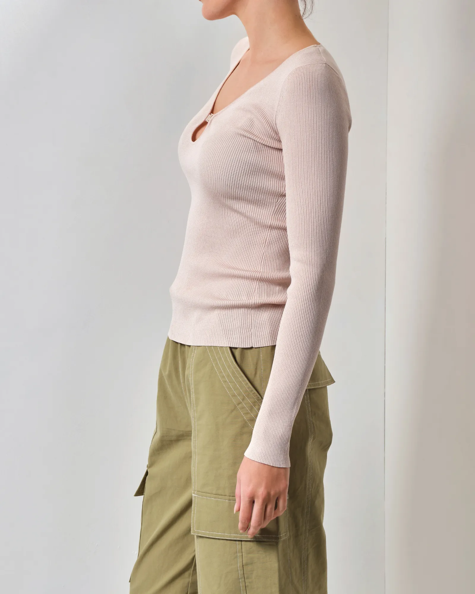 Bordeaux Knit Top - Cream