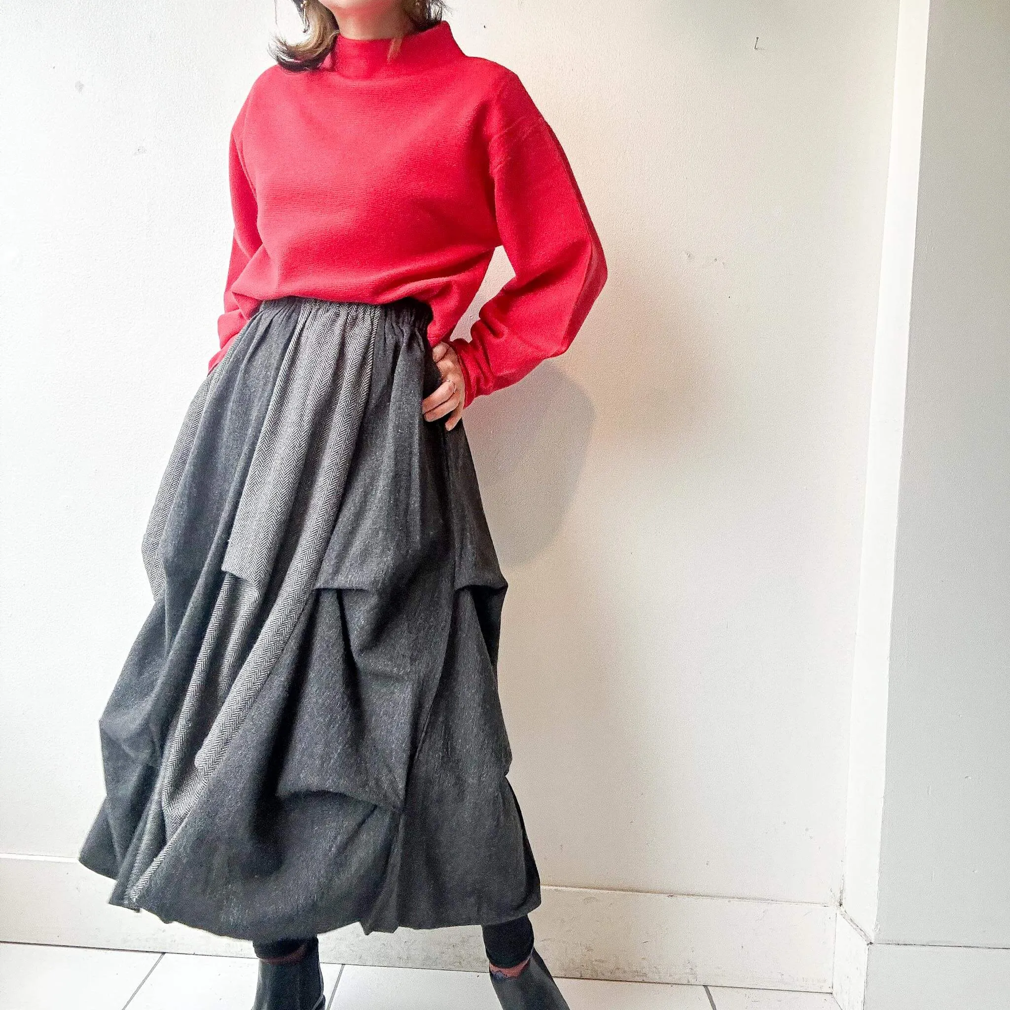 Bou Jeloud | Puff Sleeve Pullover Sweater