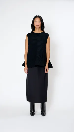 Bounce Knit Top in Black