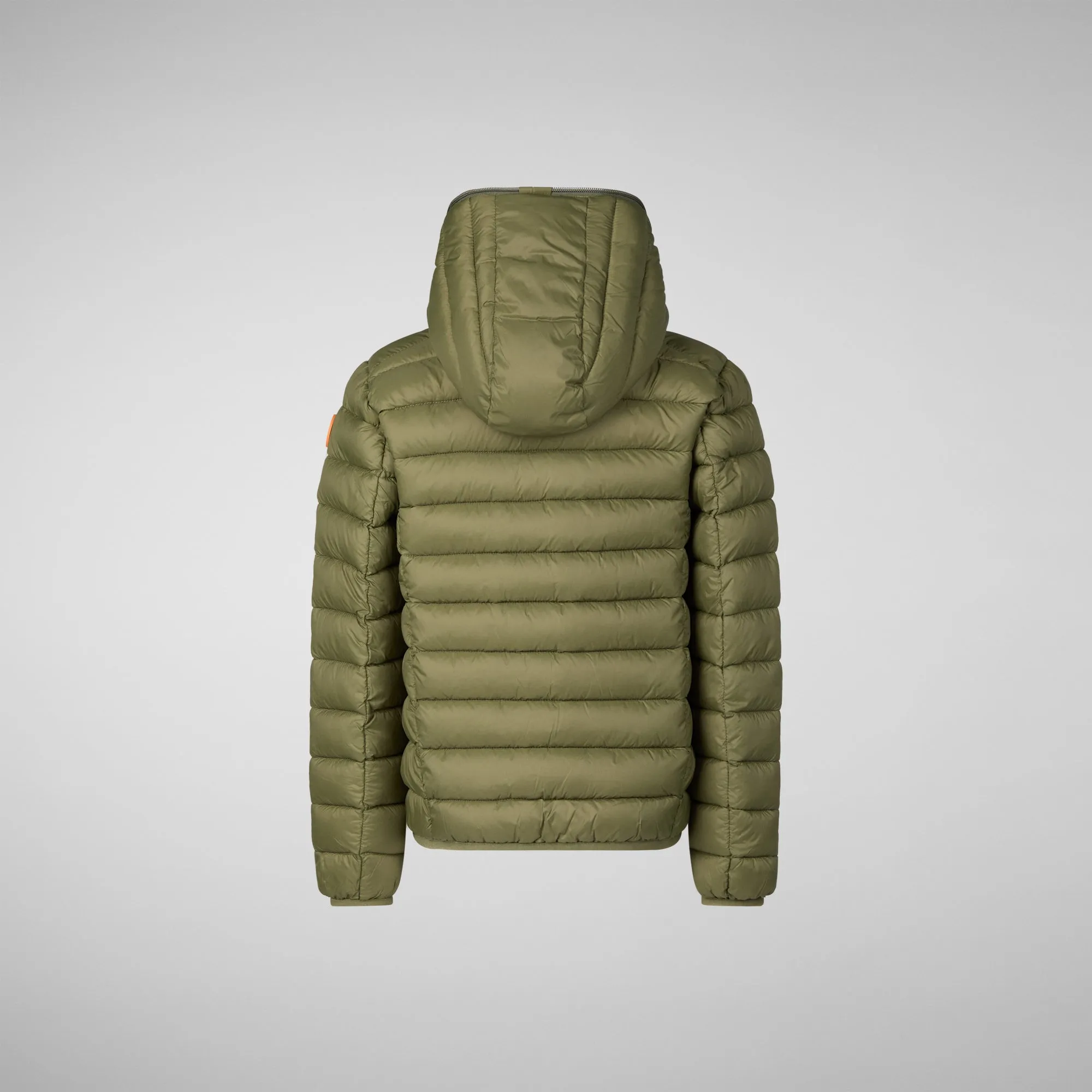 Boys' animal free puffer jacket Dony in dusty olive