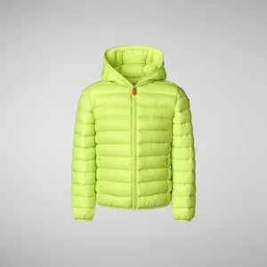 Boys' animal free puffer jacket Dony in lichen green