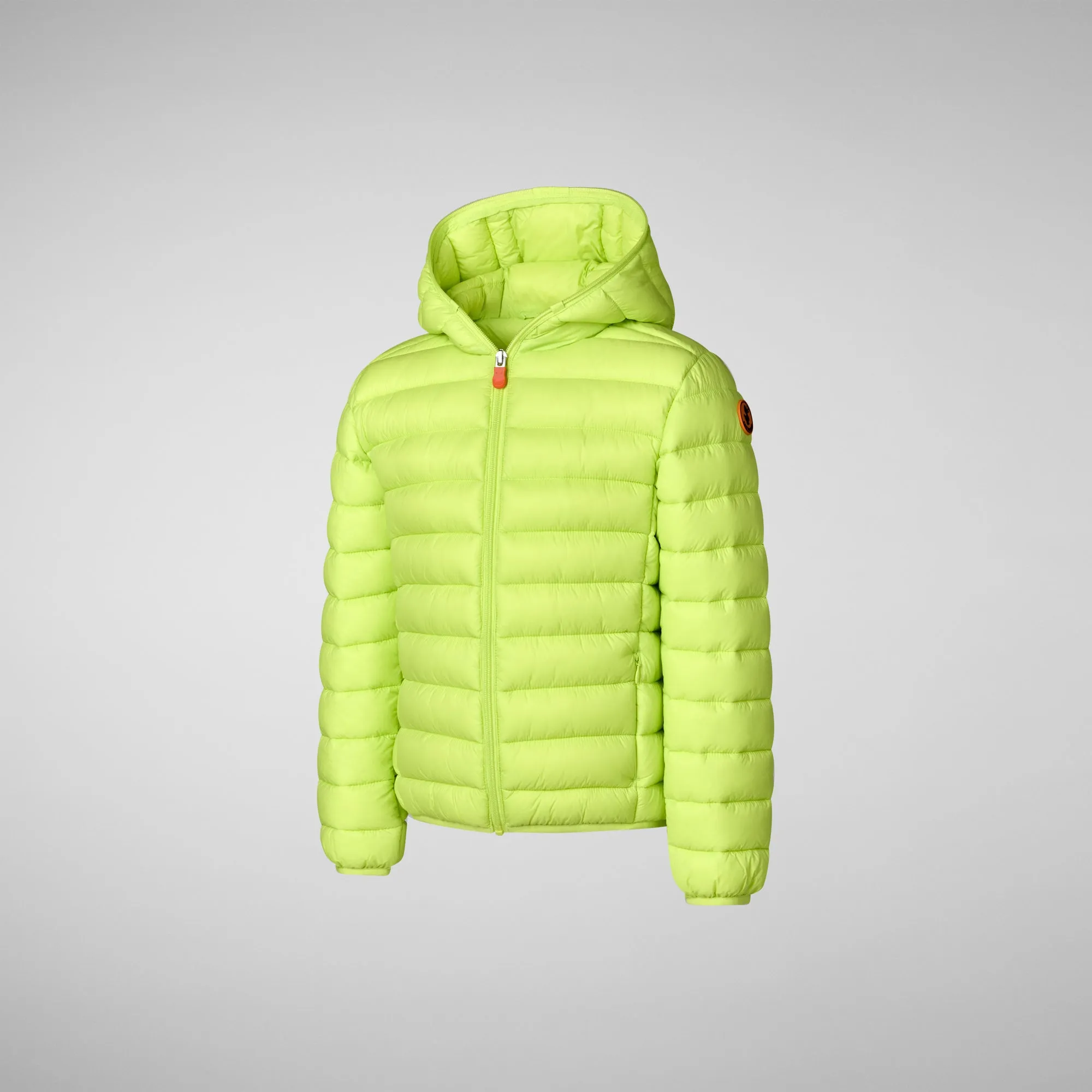 Boys' animal free puffer jacket Dony in lichen green