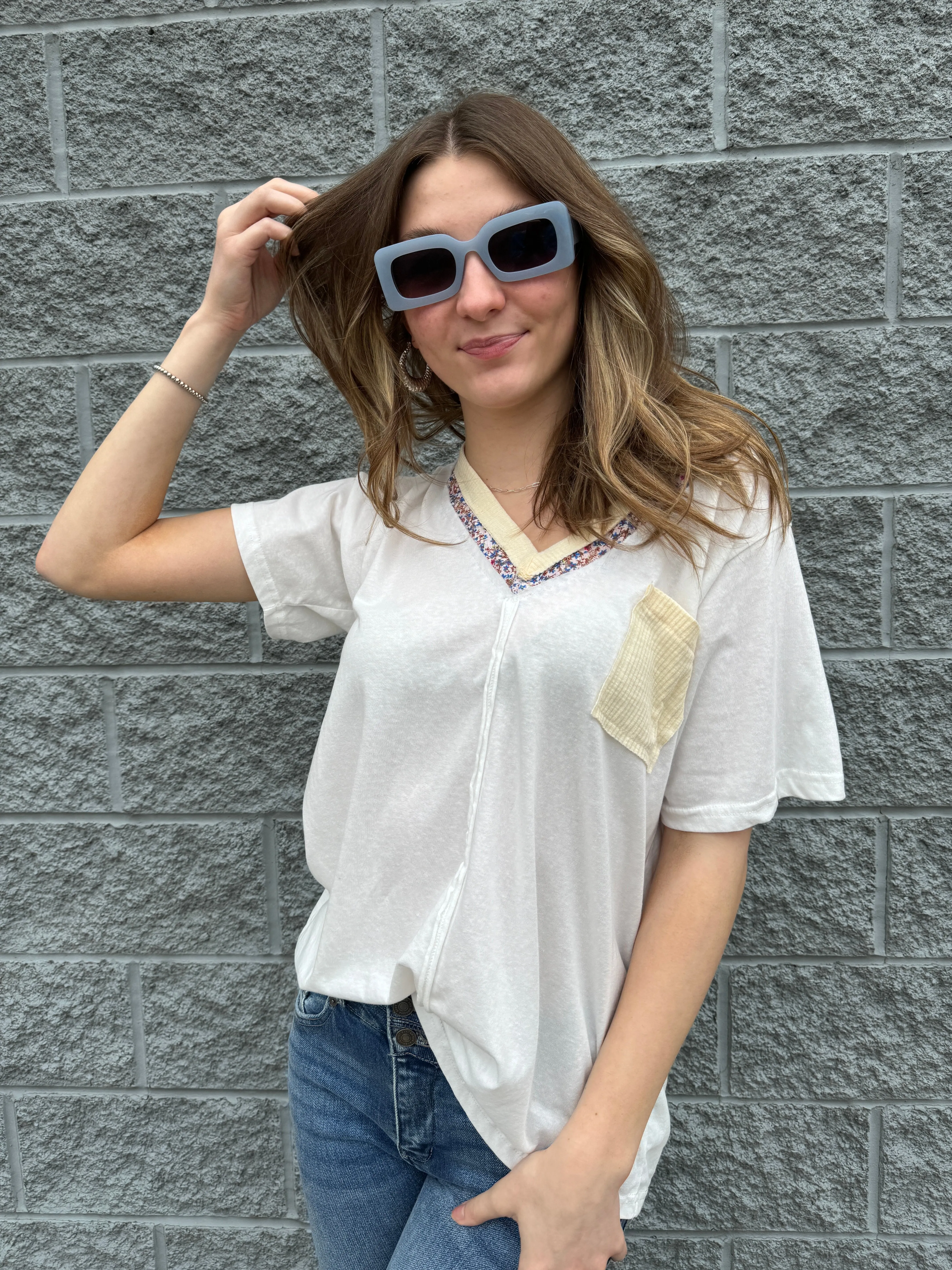 Brontë - A Top with Floral Lace Design