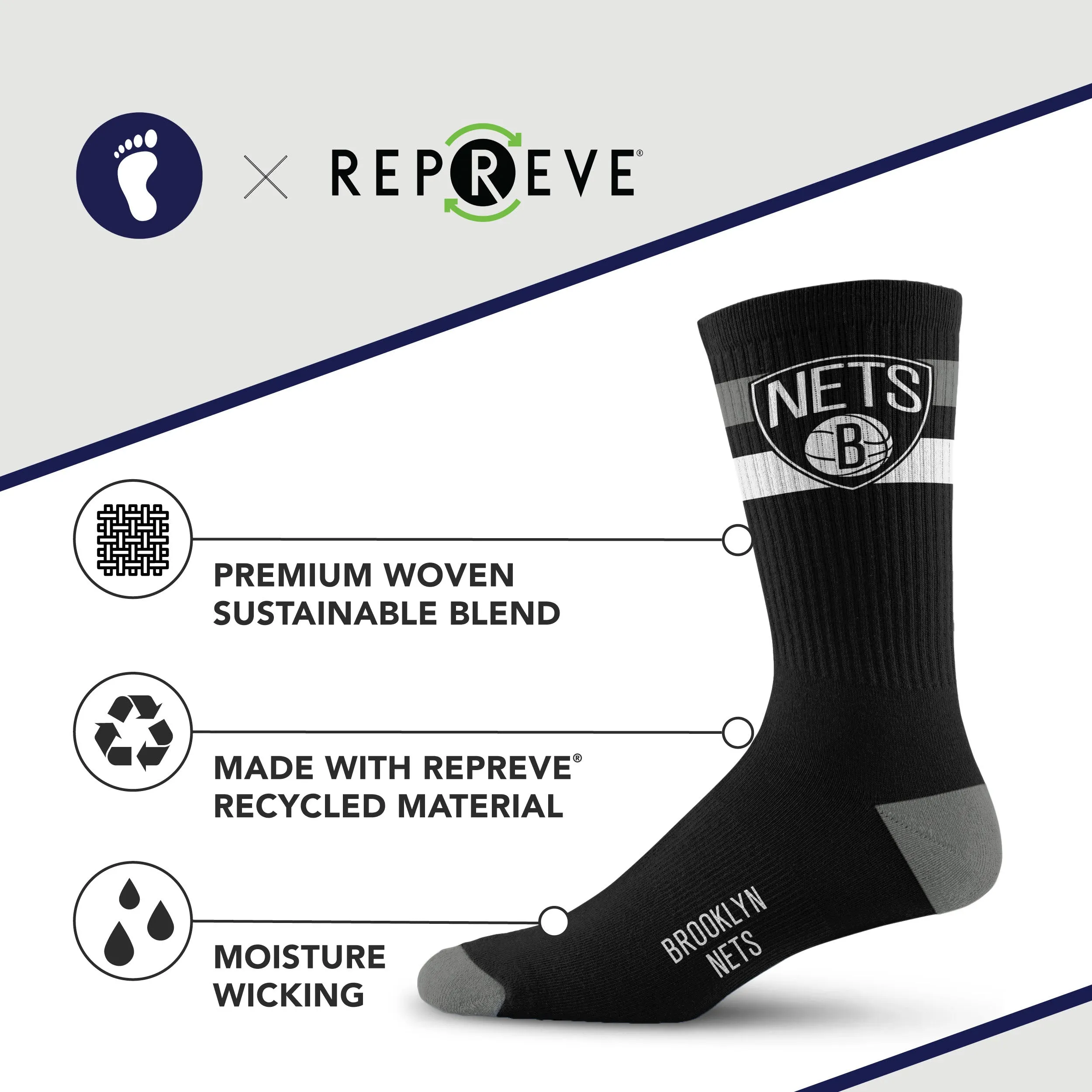 Brooklyn Nets Legend Premium Crew Socks