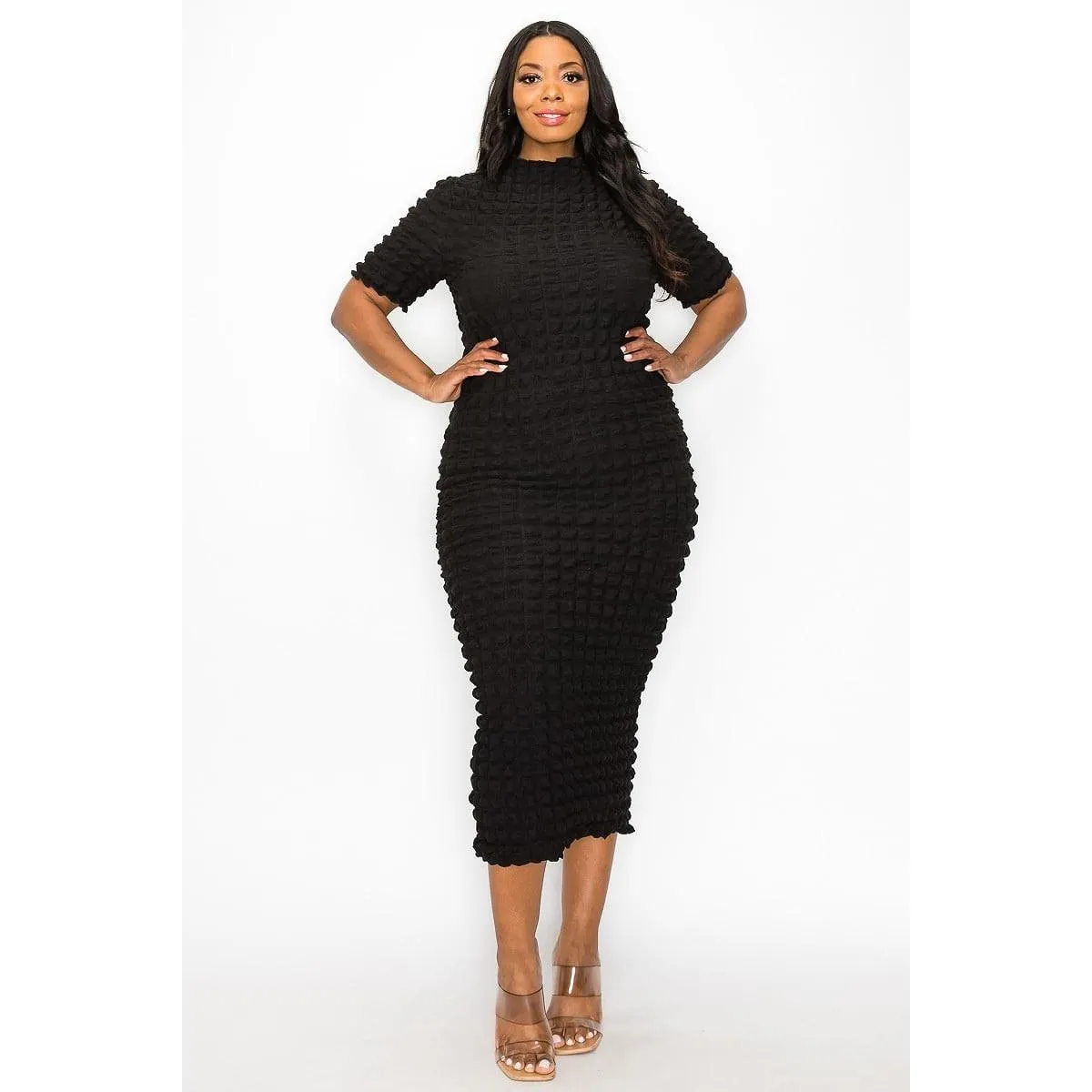 Bubble Pop Bodycon Midi Dress